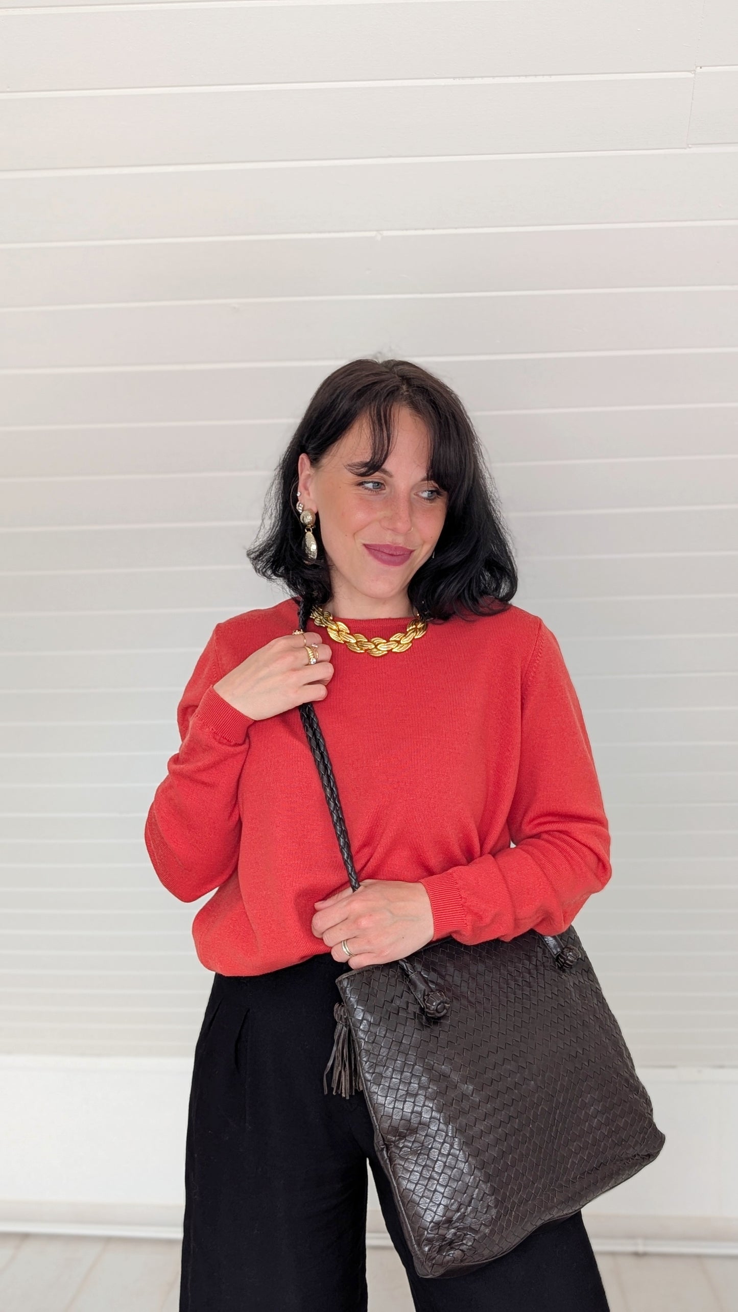 Sac en cuir souple tréssé