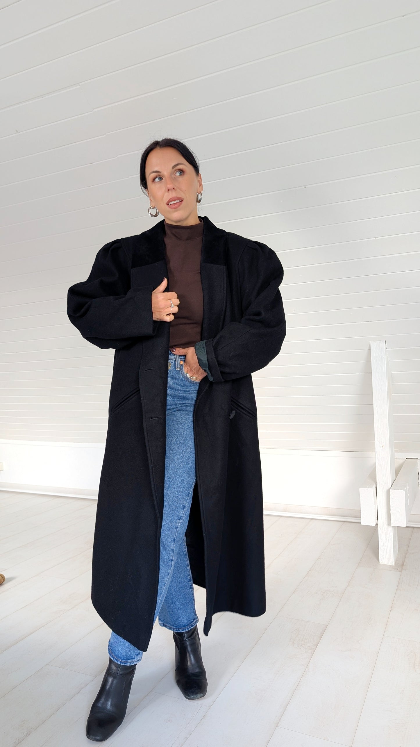 Manteau pure laine 80s T42