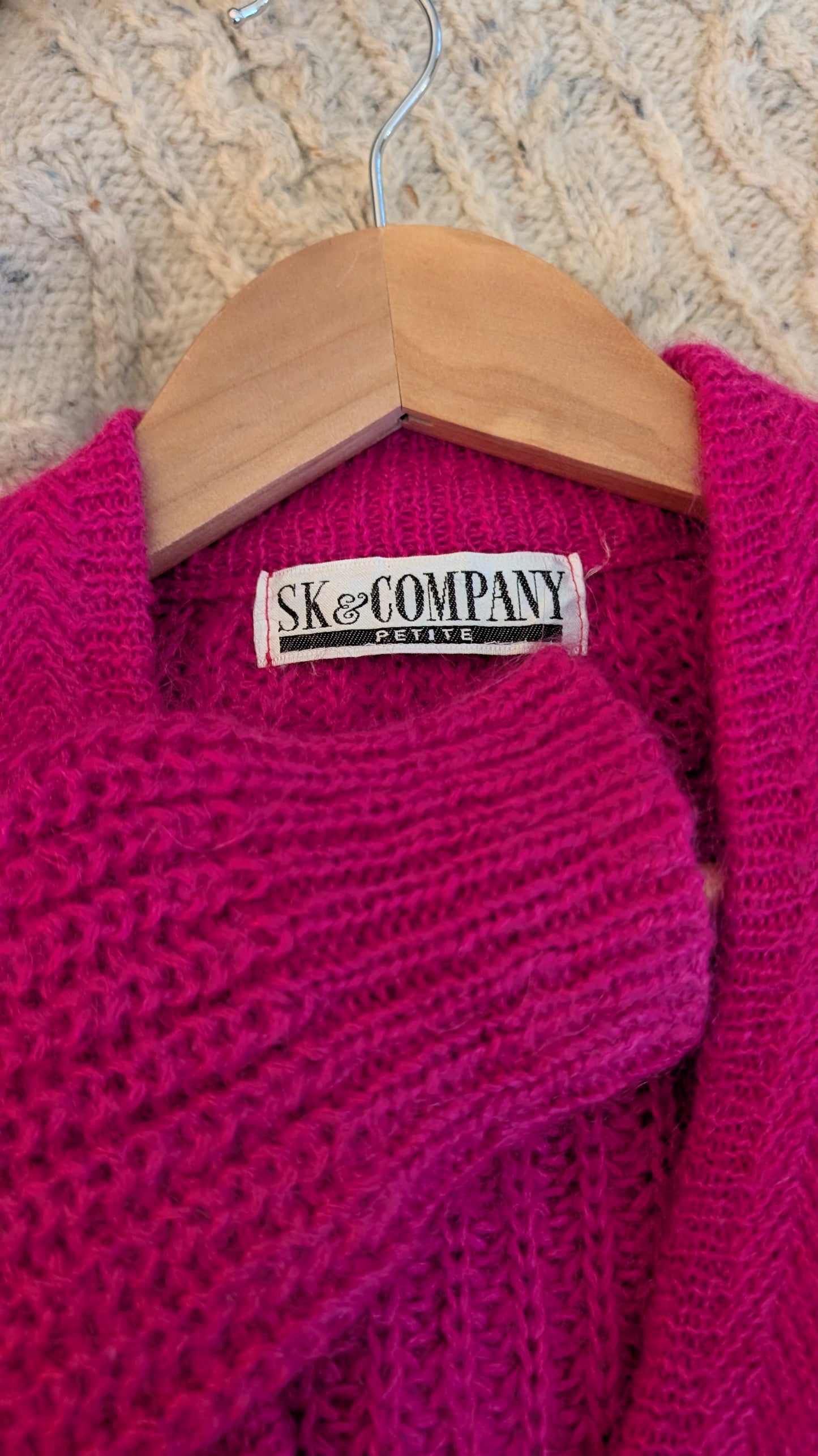 Cardigan laine et mohair 90s T38-40