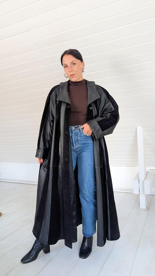 Manteau en cuir long 1980 T42