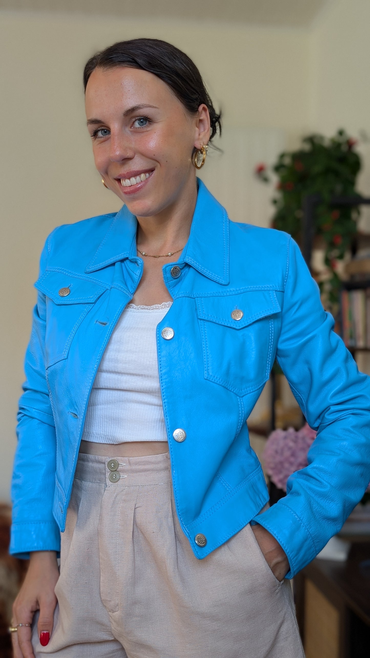 Veste cuir italien T36
