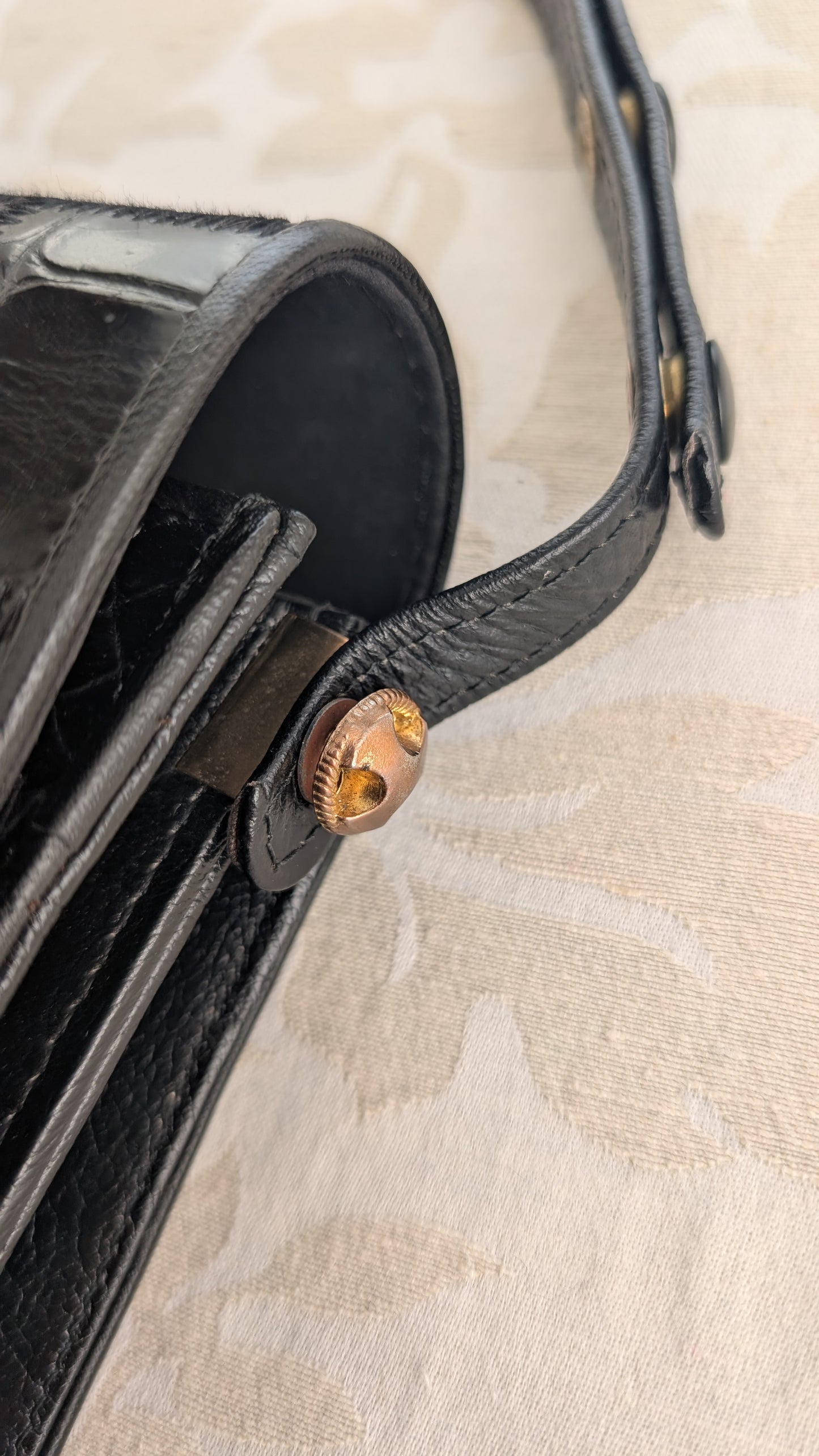 Sac cuir patchwork 1970