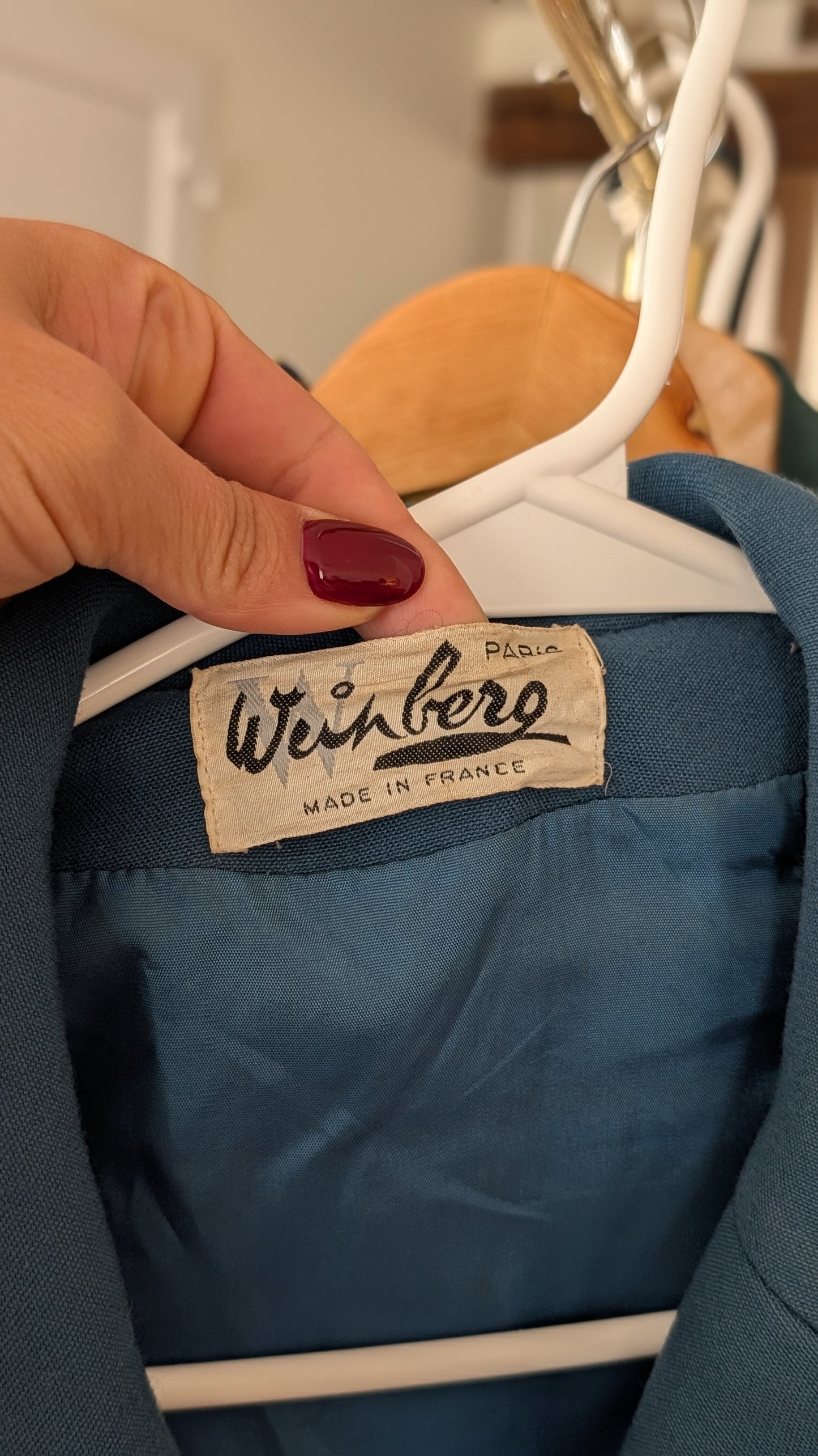 Manteau laine 60s rare T38