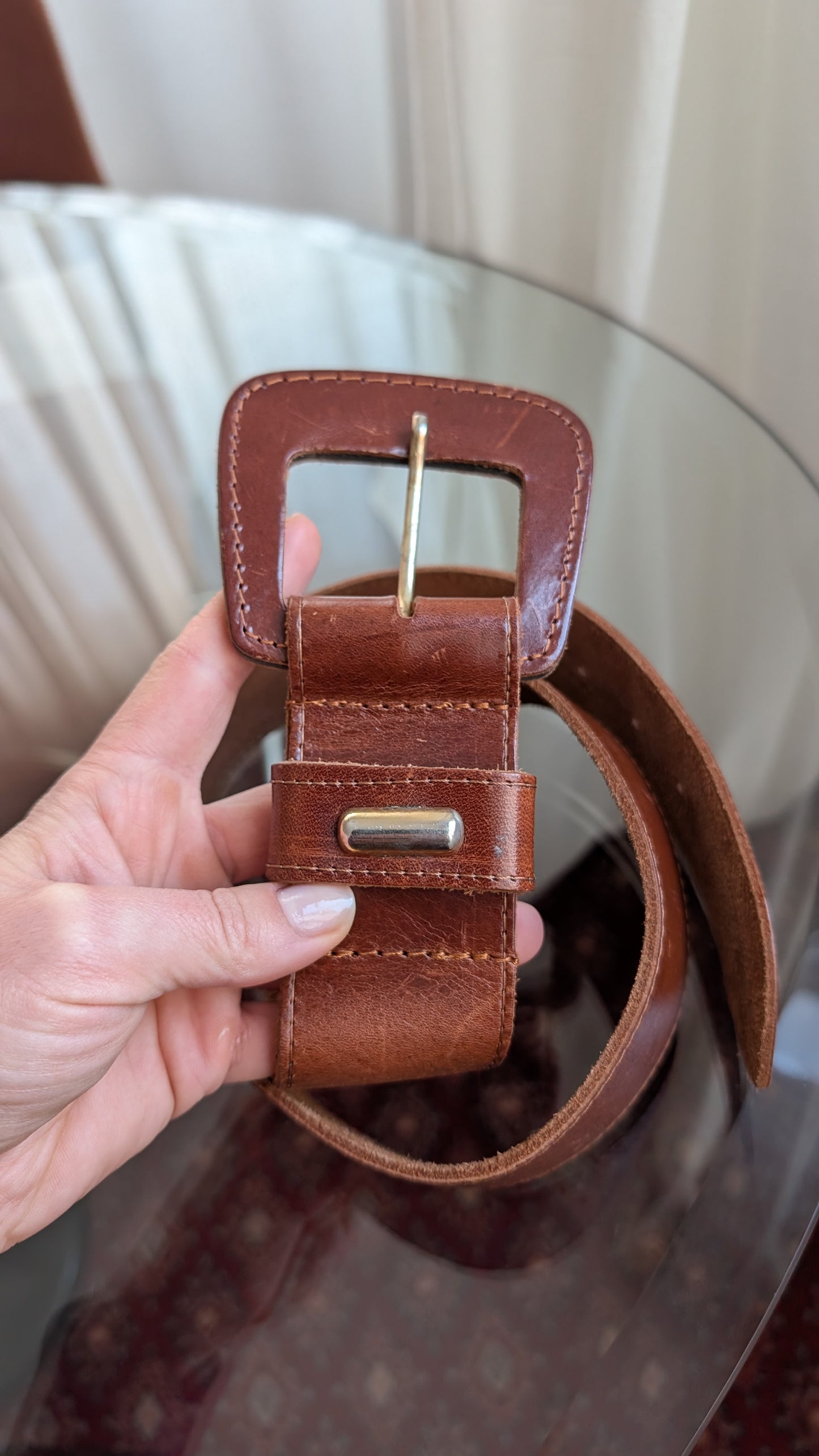 Ceinture en cuir 70s