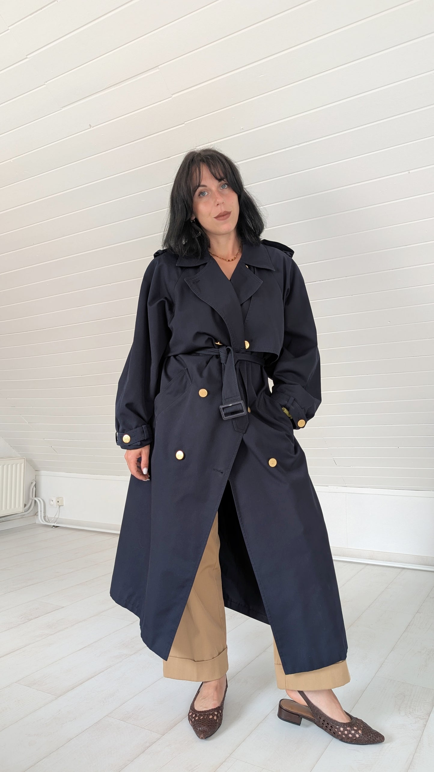 Trench ample 80s jusqu'à un 44