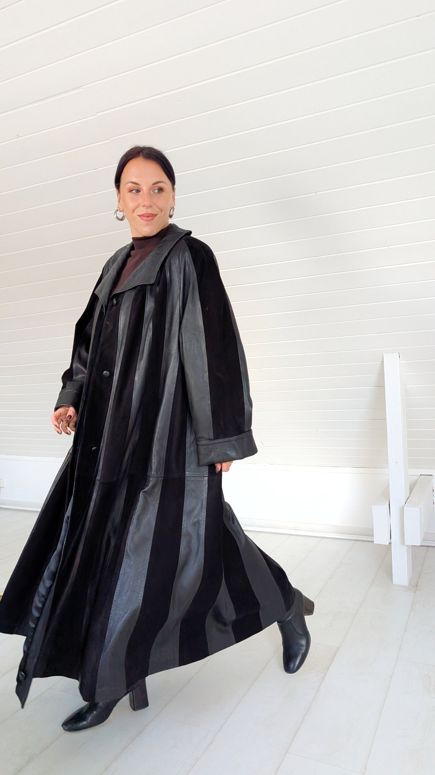 Manteau en cuir long 1980 T42