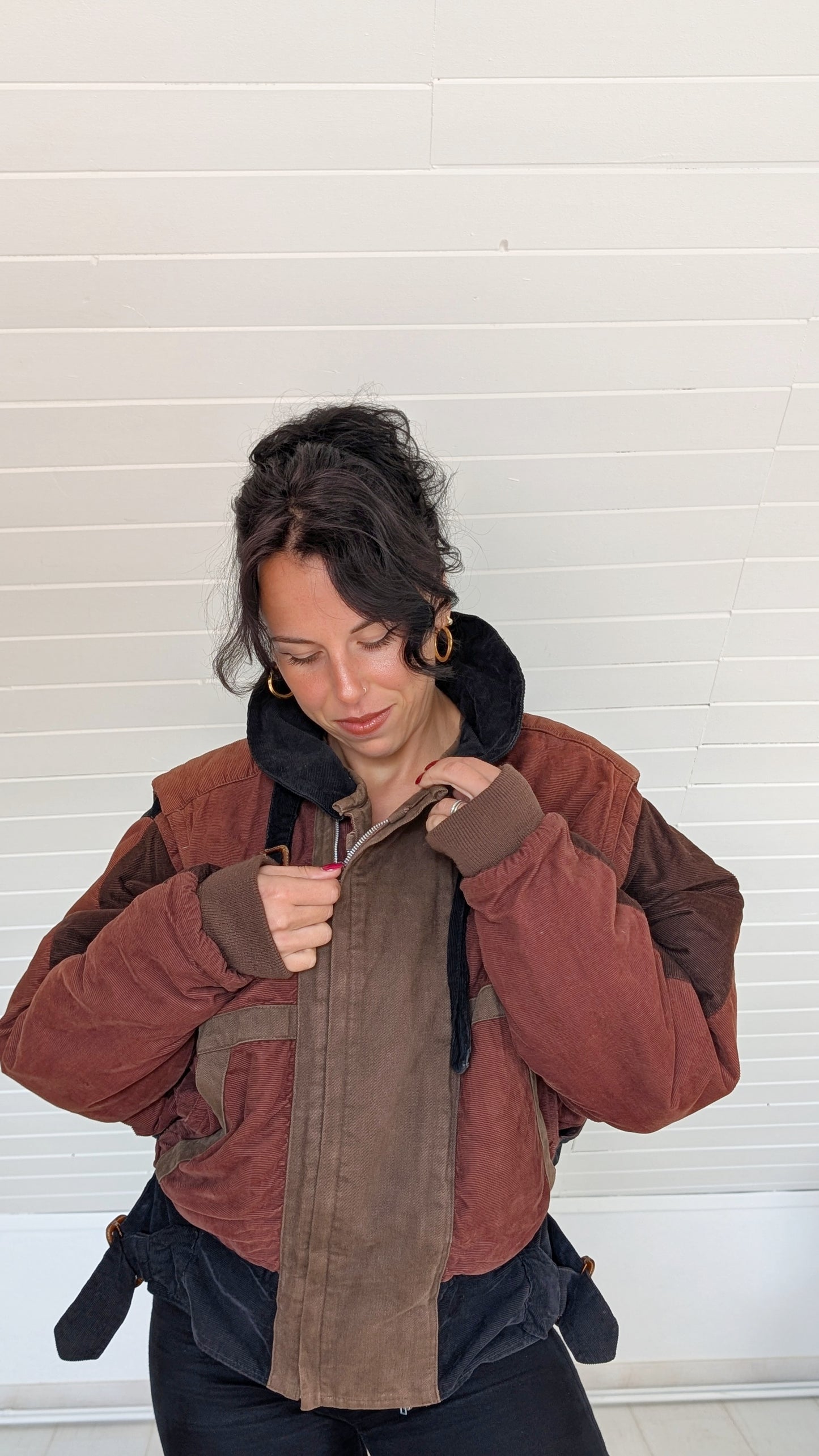 Veste bombers 80s velours de coton T42