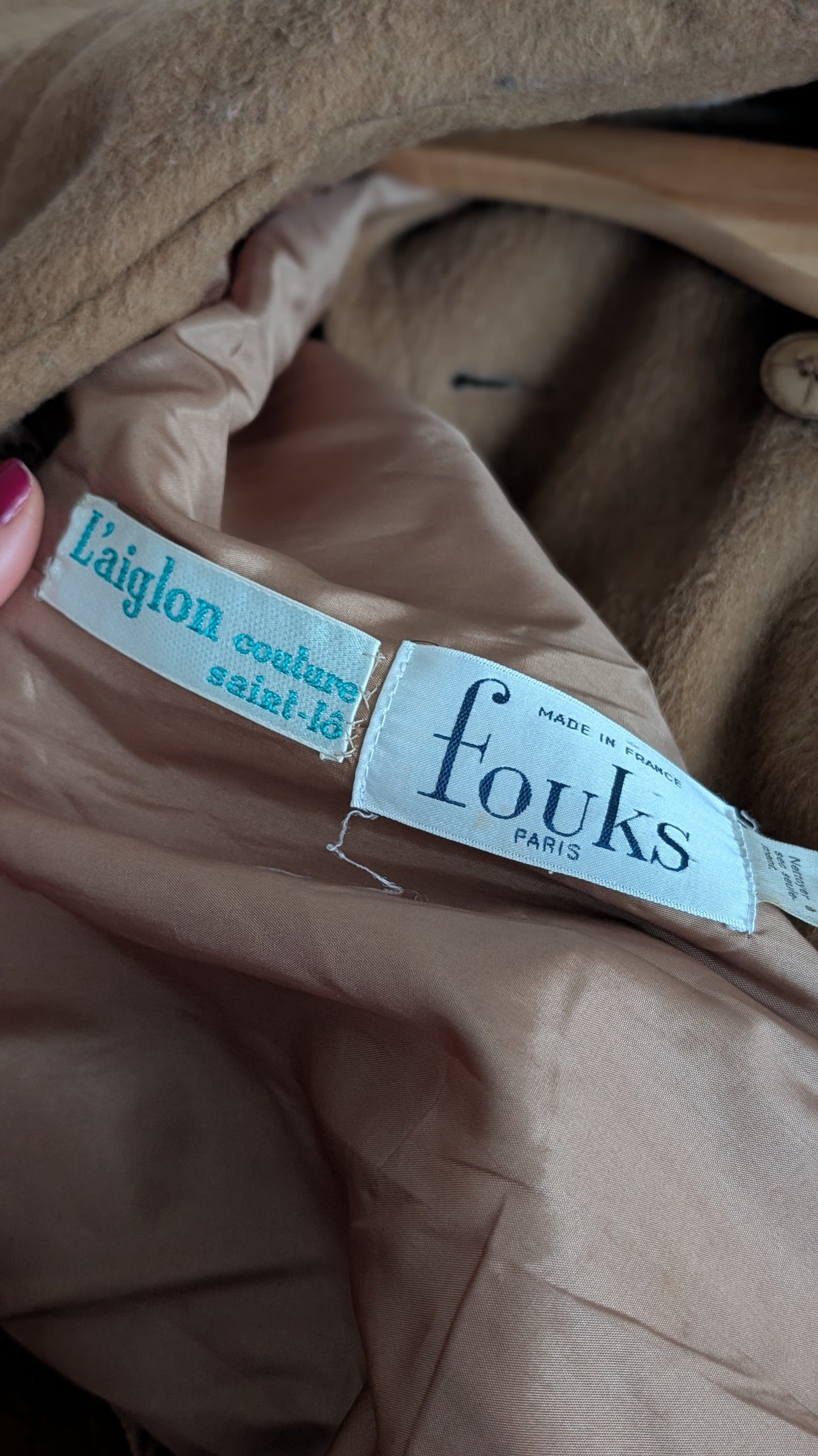 Manteau laine et alpaca 80s jusqu'à une T40