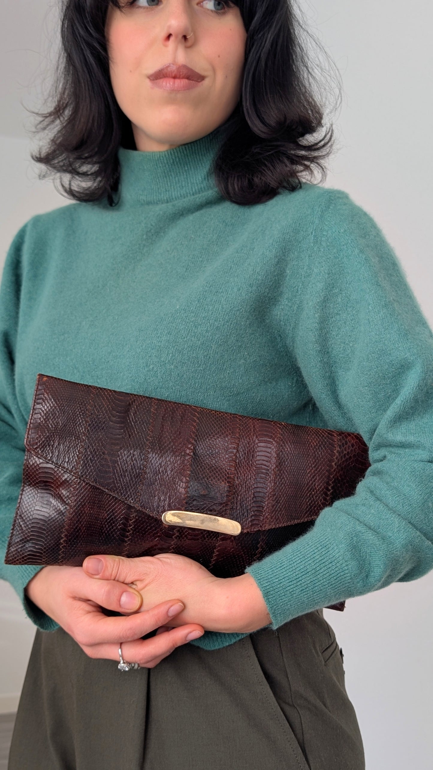 Clutch cuir 70s