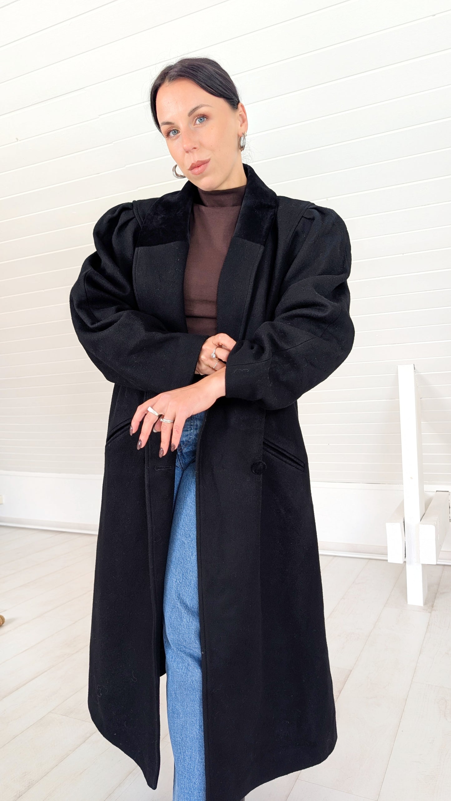 Manteau pure laine 80s T42
