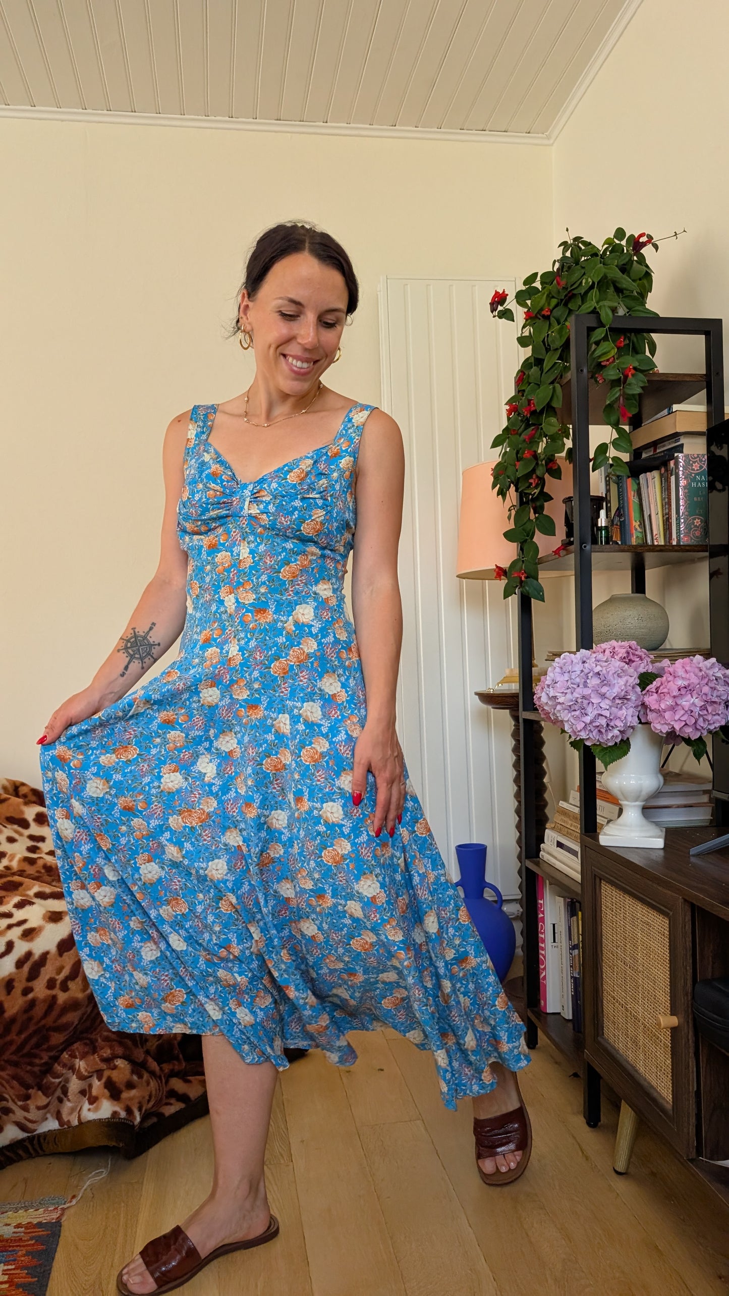Robe coton faite main T34-36