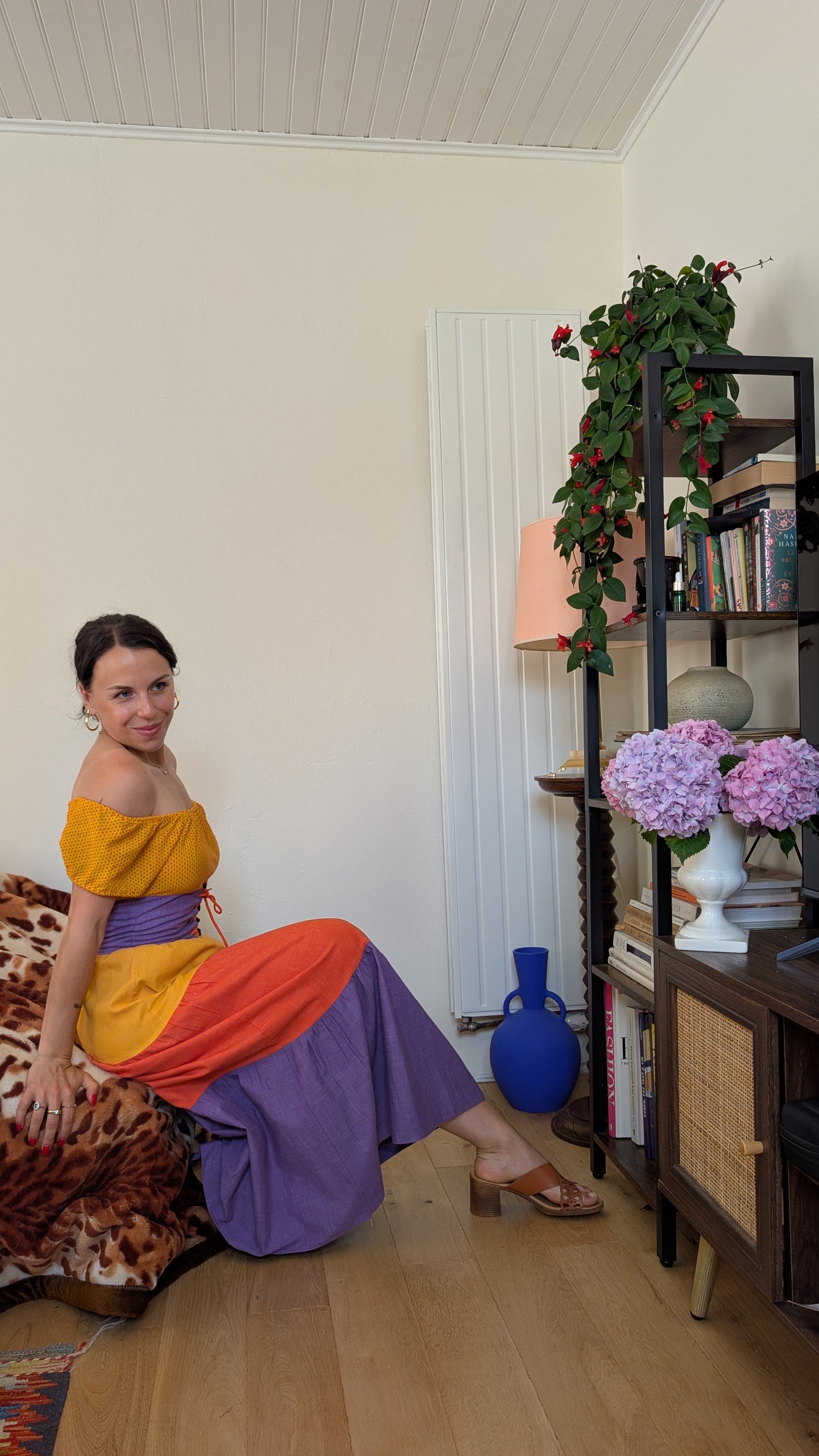 Robe 70s coton et viscose T36