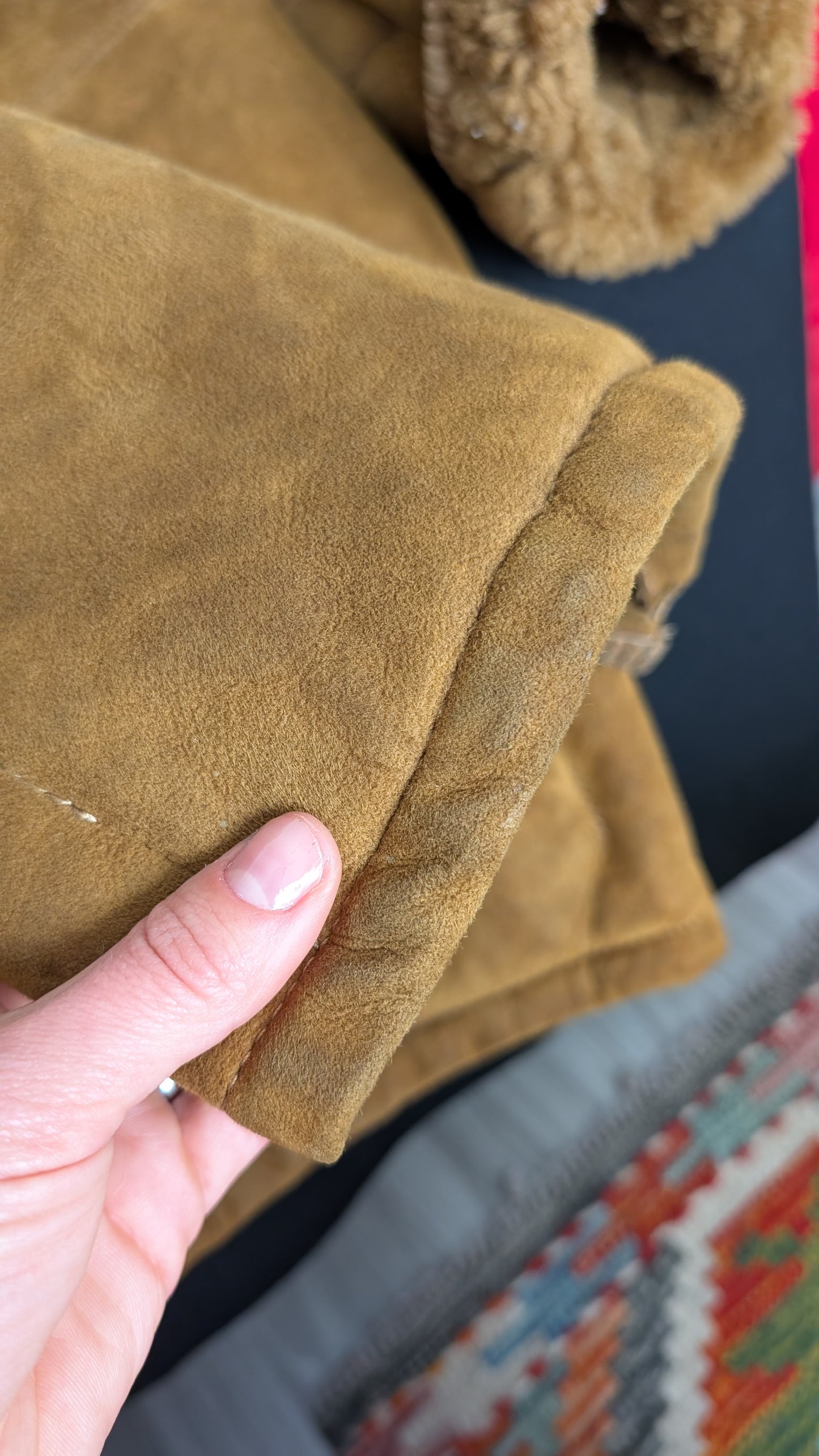 Blouson mouton retourné T38