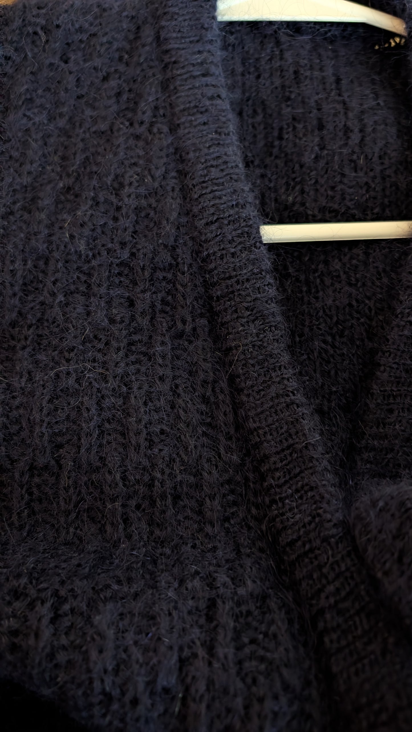 Cardigan laine et mohair fait main T40-42