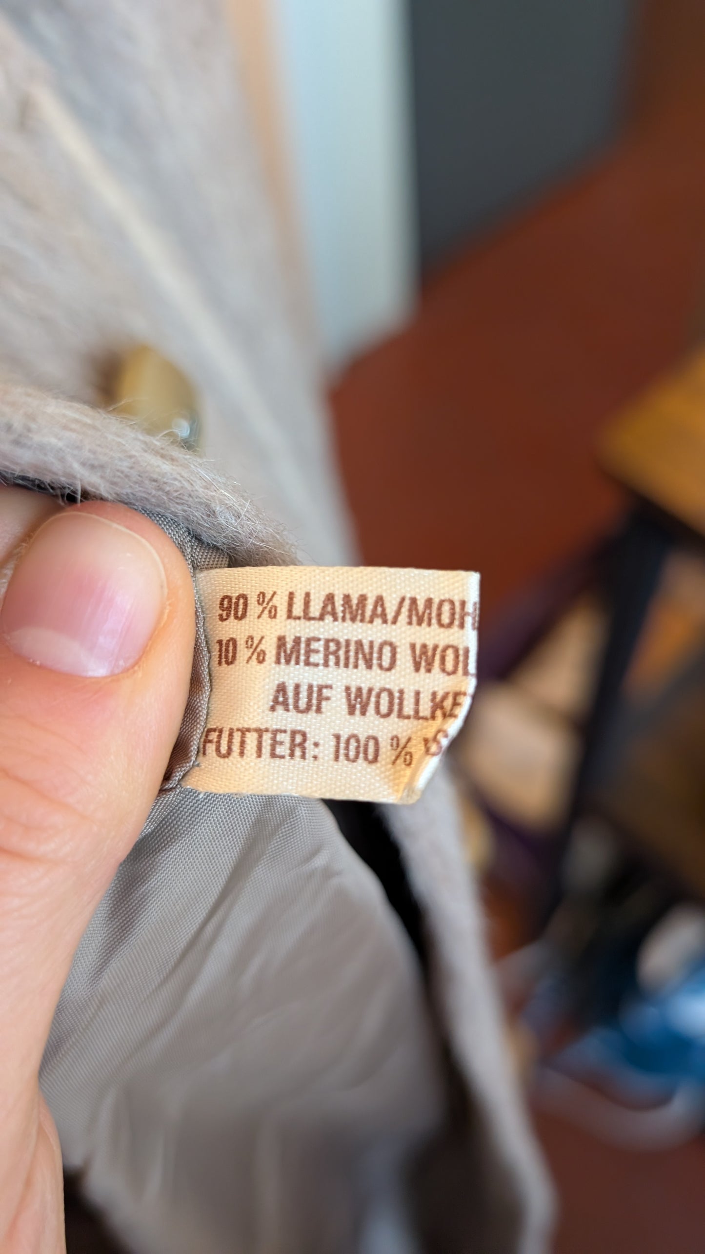 Manteau 80s laine lama T40-42