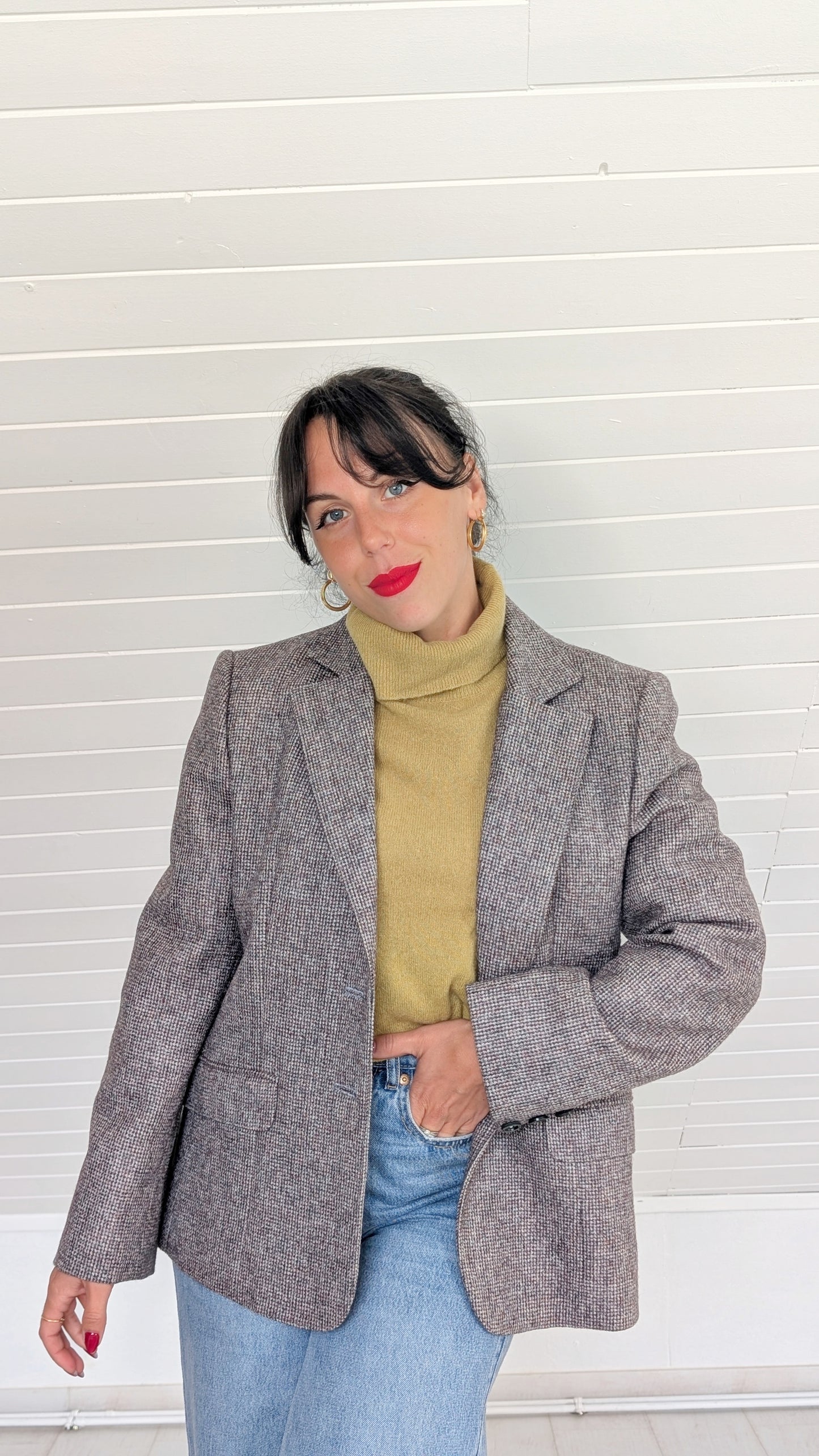 Blazer pure laine 80s T38