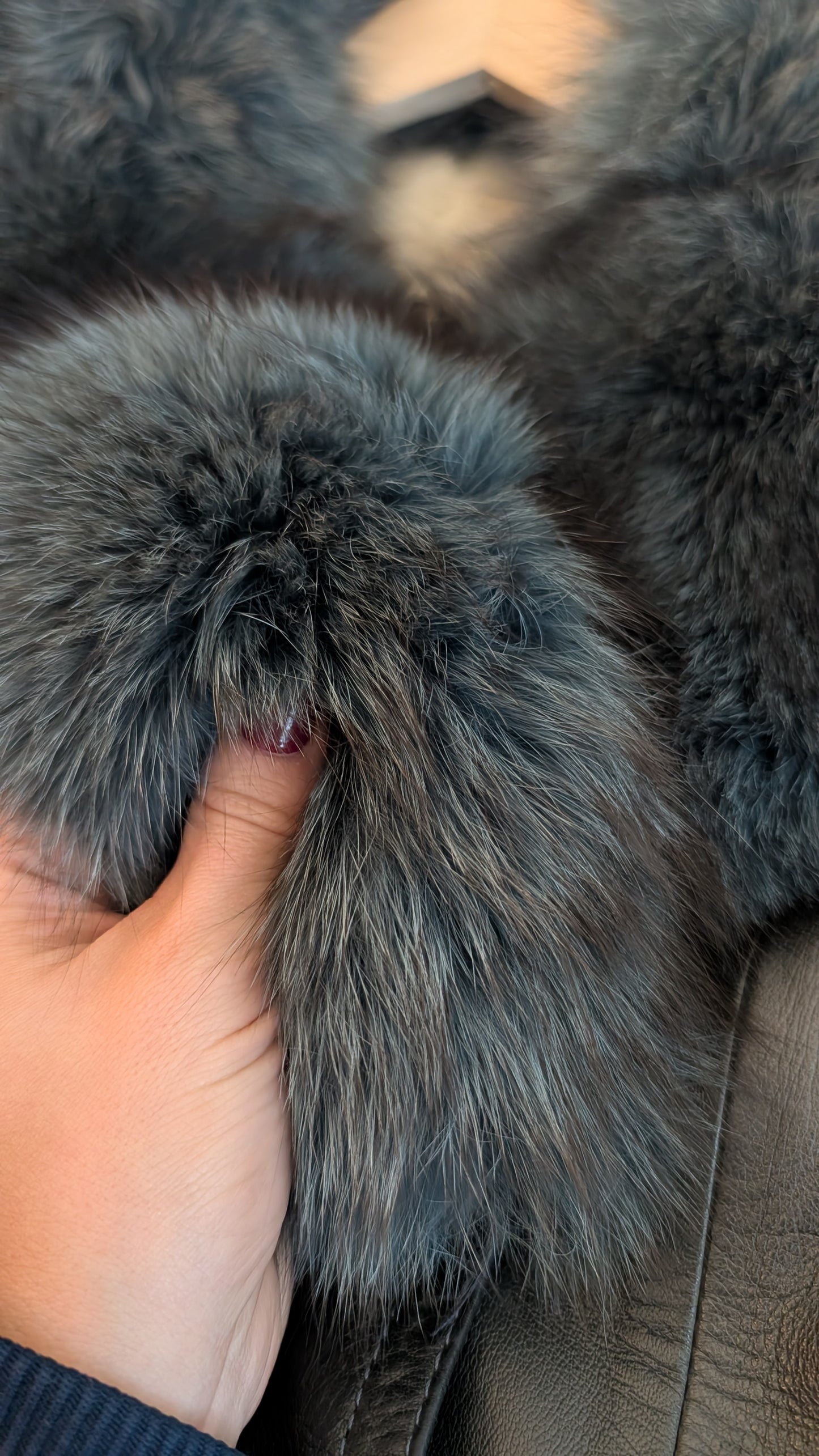 Trench cuir et fourrure 1970 rare T36-38