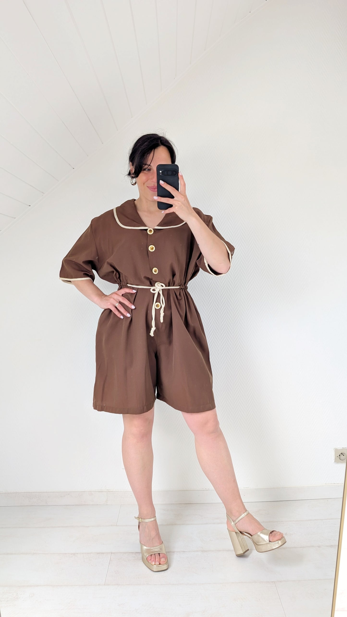 Combishort en viscose faite main T40-42