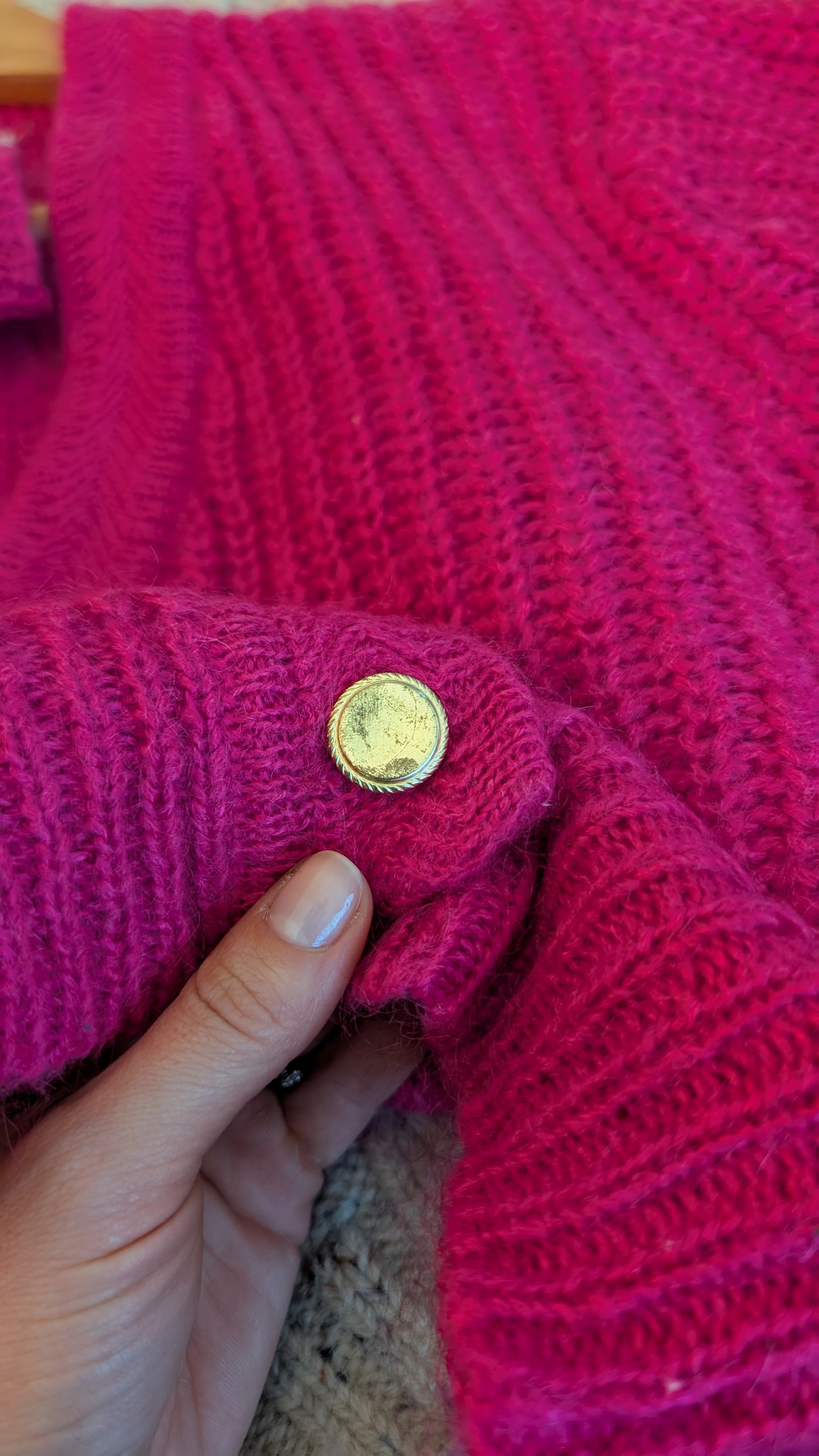 Cardigan laine et mohair 90s T38-40