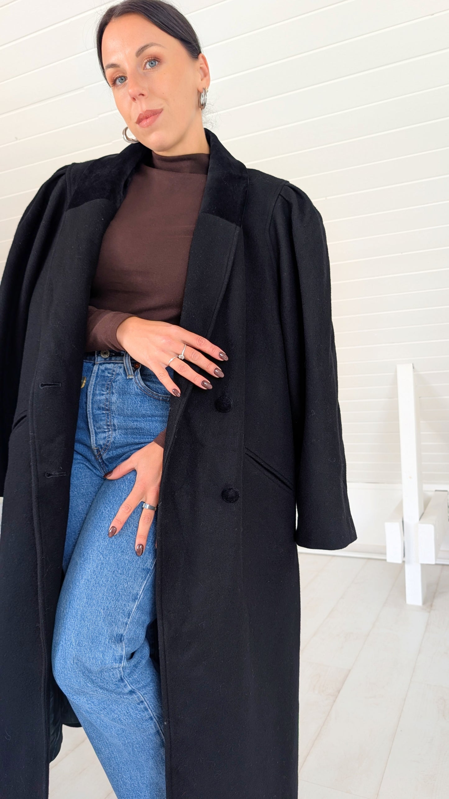 Manteau pure laine 80s T42