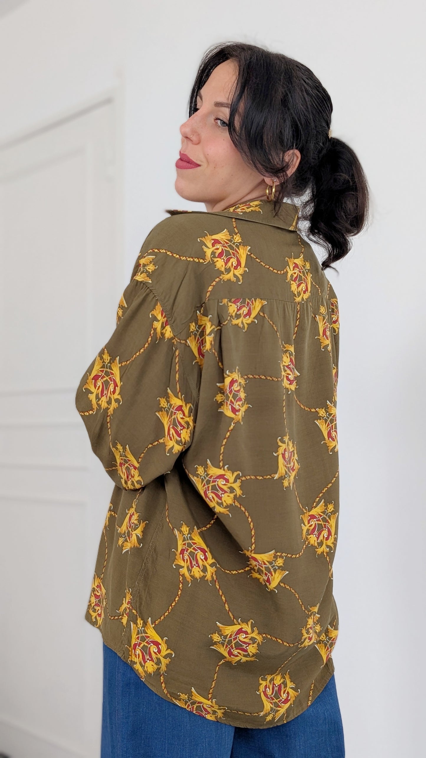Blouse viscose 80s T42-44