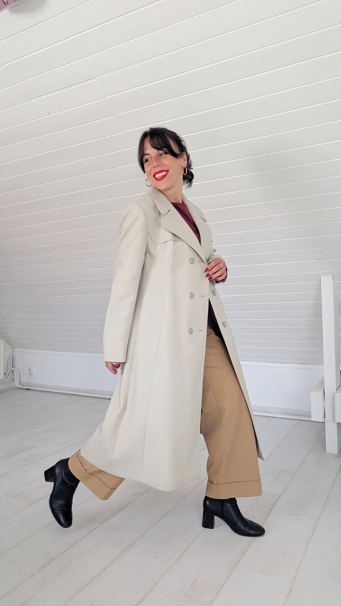 Manteau laine 60s-70s T40