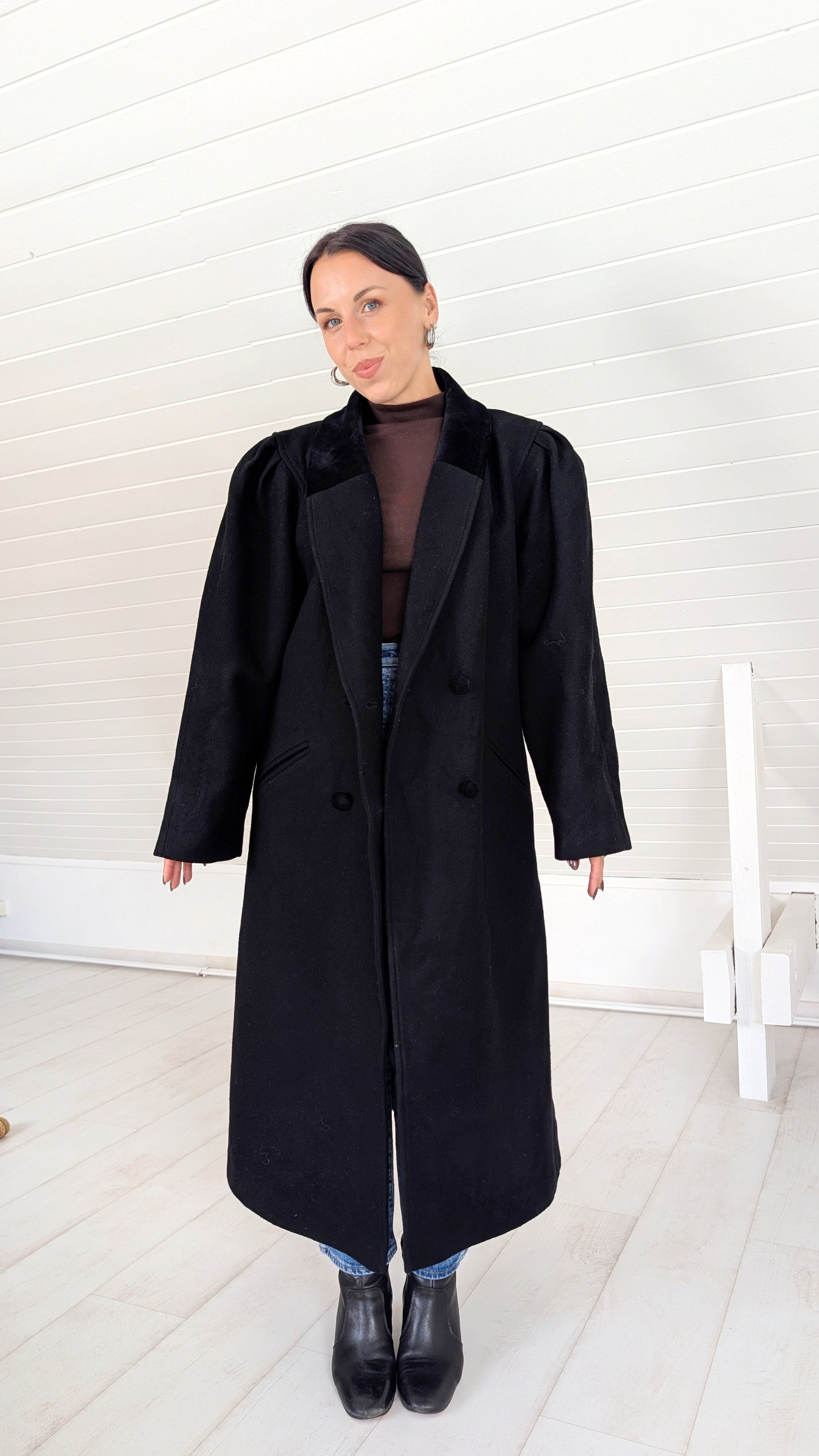 Manteau pure laine 80s T42