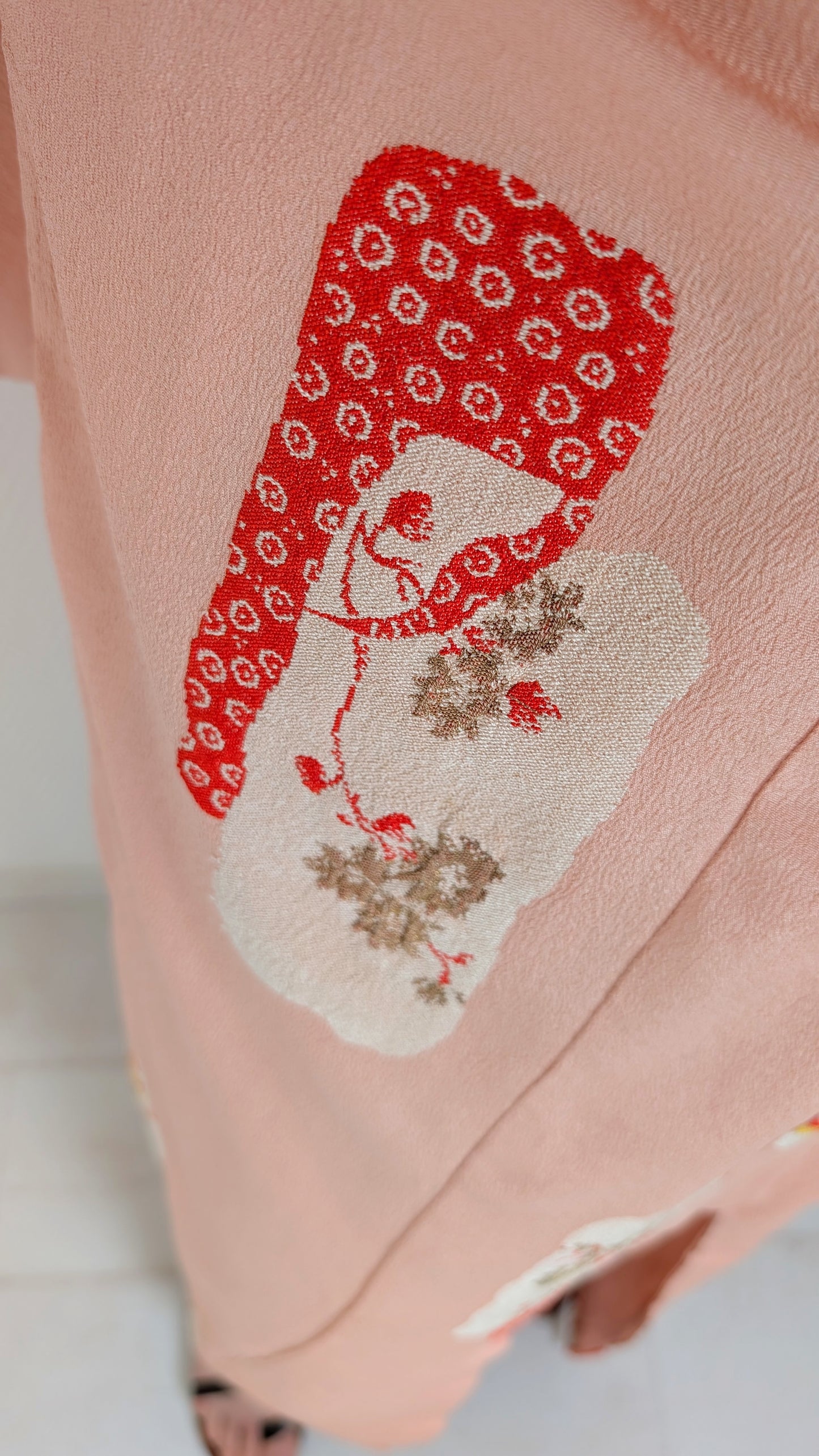 Kimono ancien soie motifs japonais