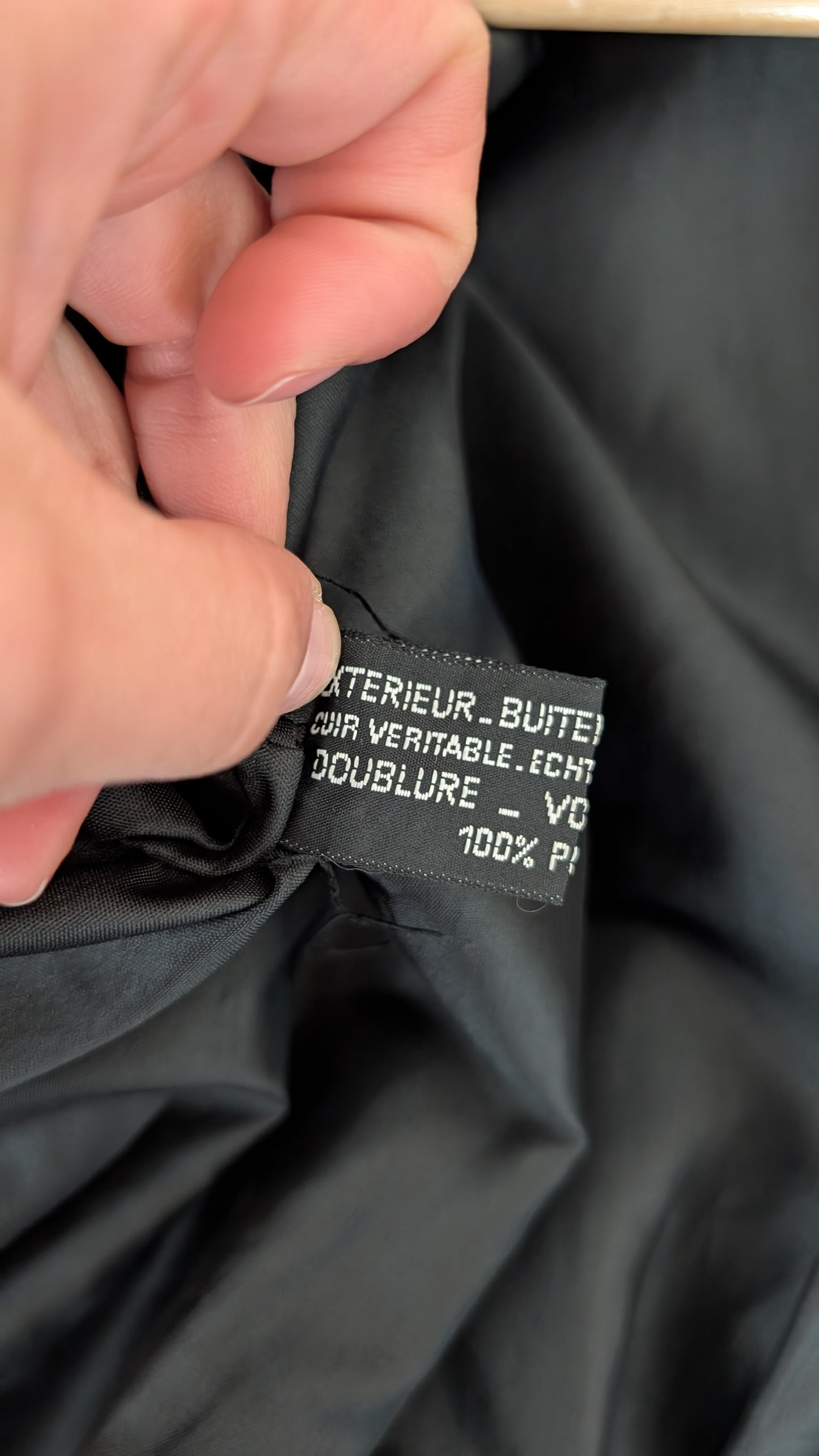 Trench cuir 1980 cuir agneau T38