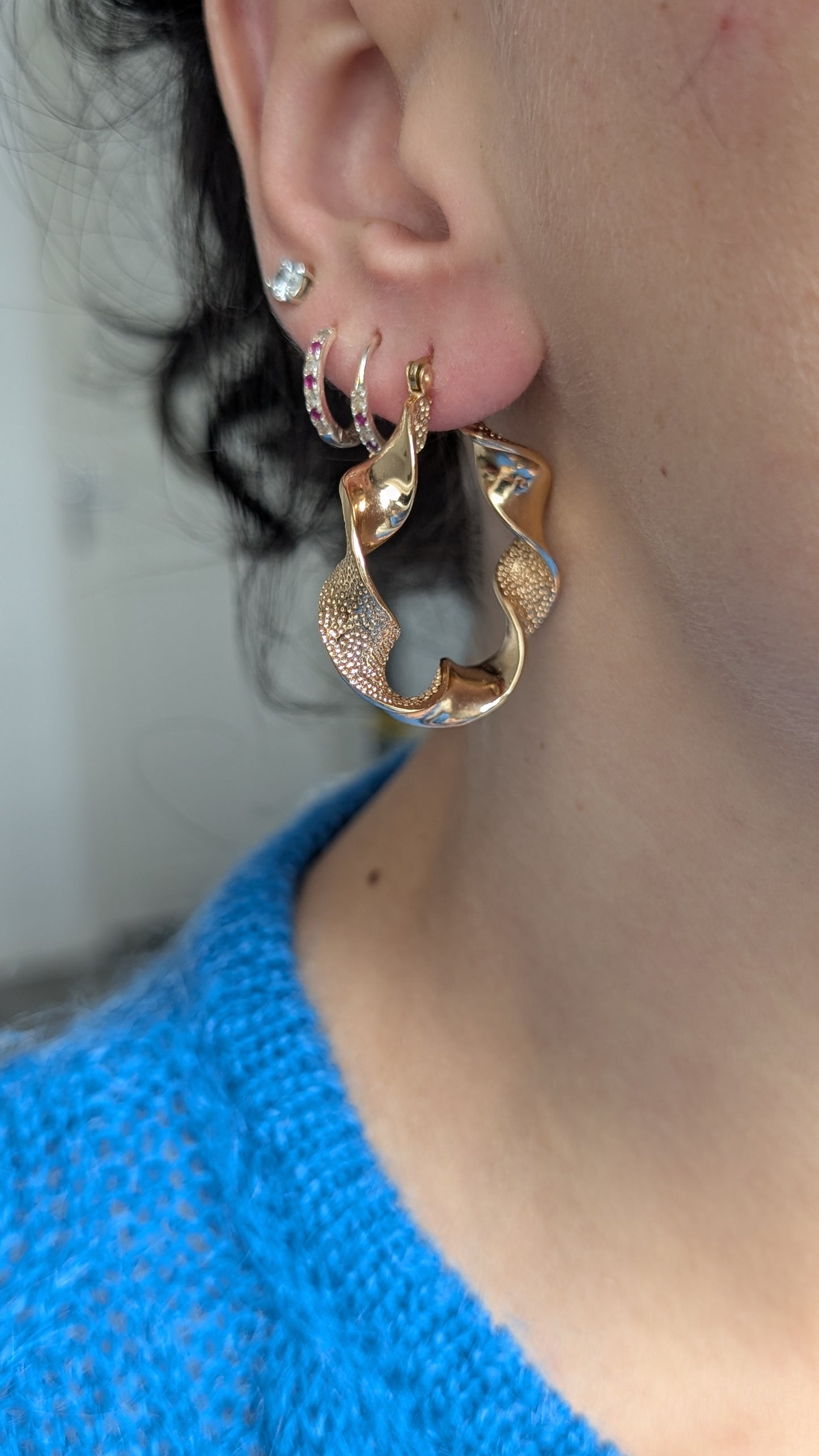 Boucles d'oreilles créoles plaquées or