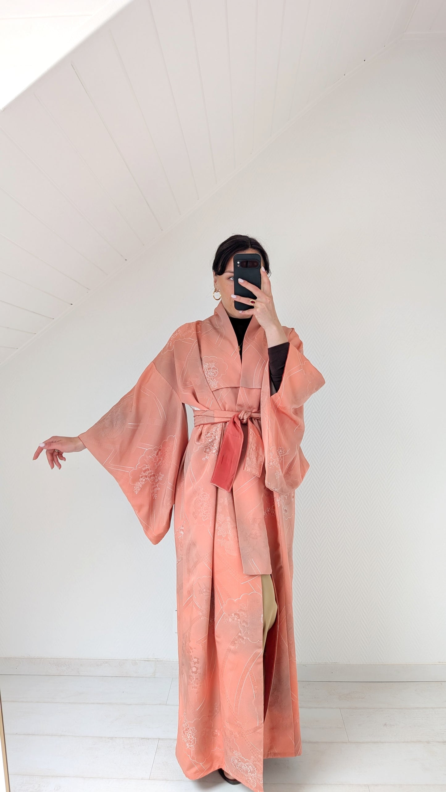 Kimono ancien soie à broderies