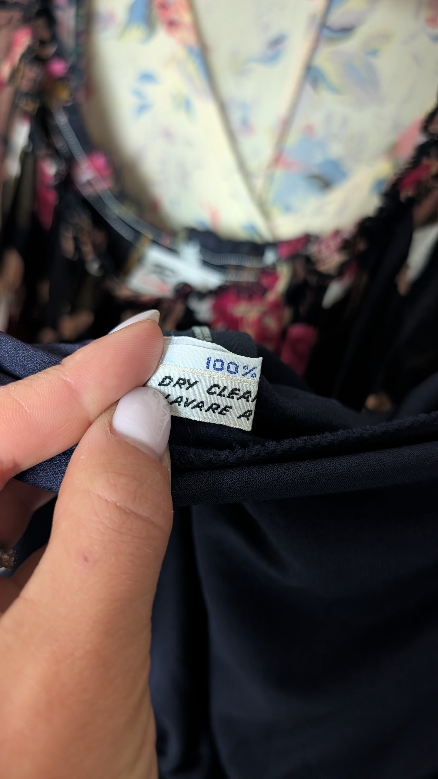 Robe en soie années 1970 T36