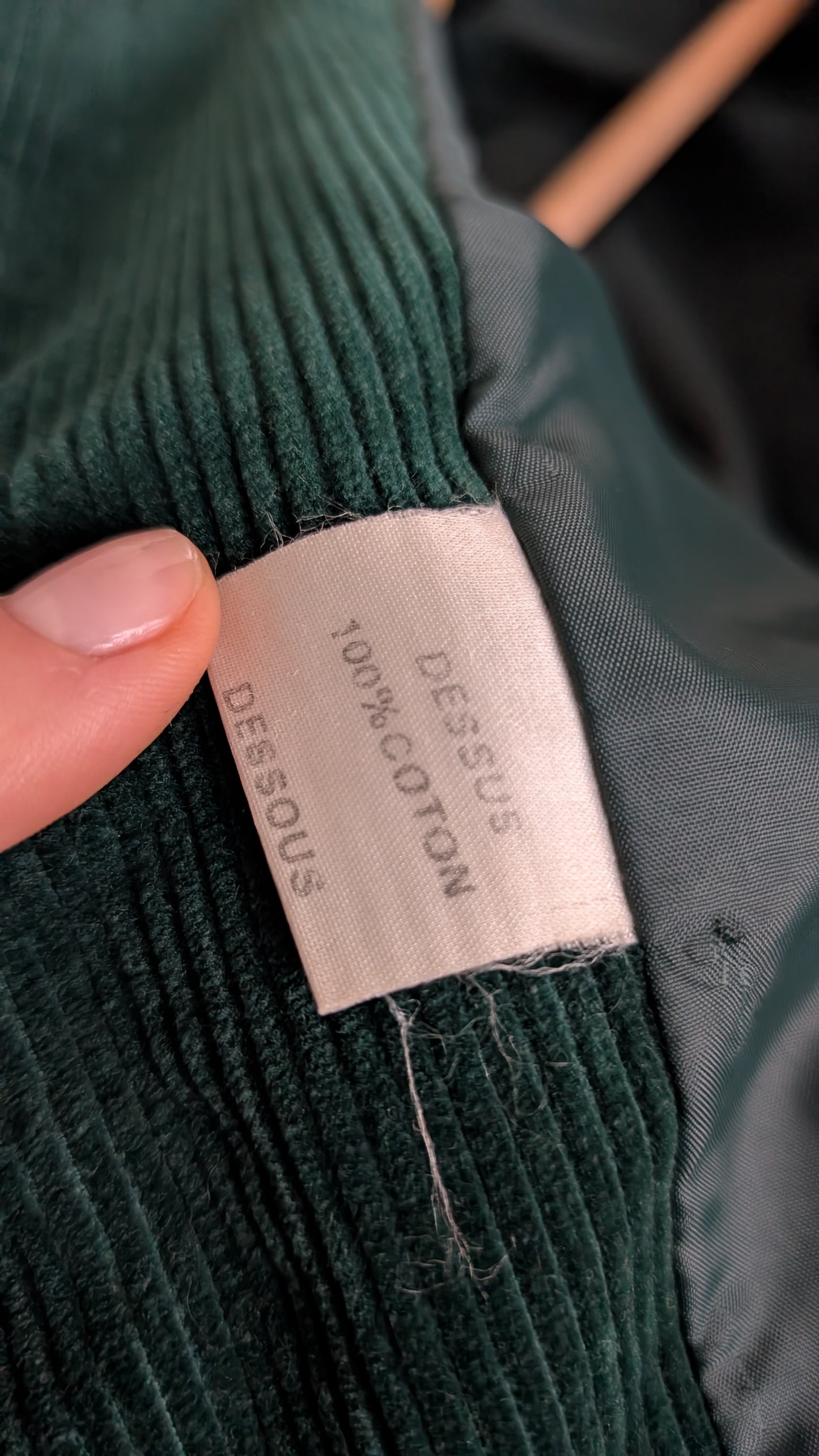 Cape velours de coton 70s taille unique