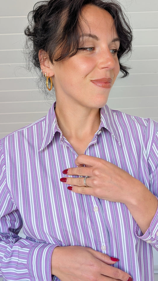Chemise rayée violette T38-40