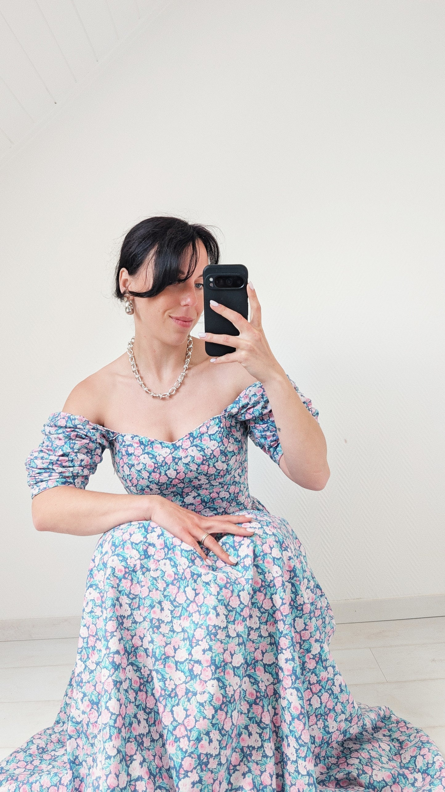 Robe Laura Ashley coton 80s T36