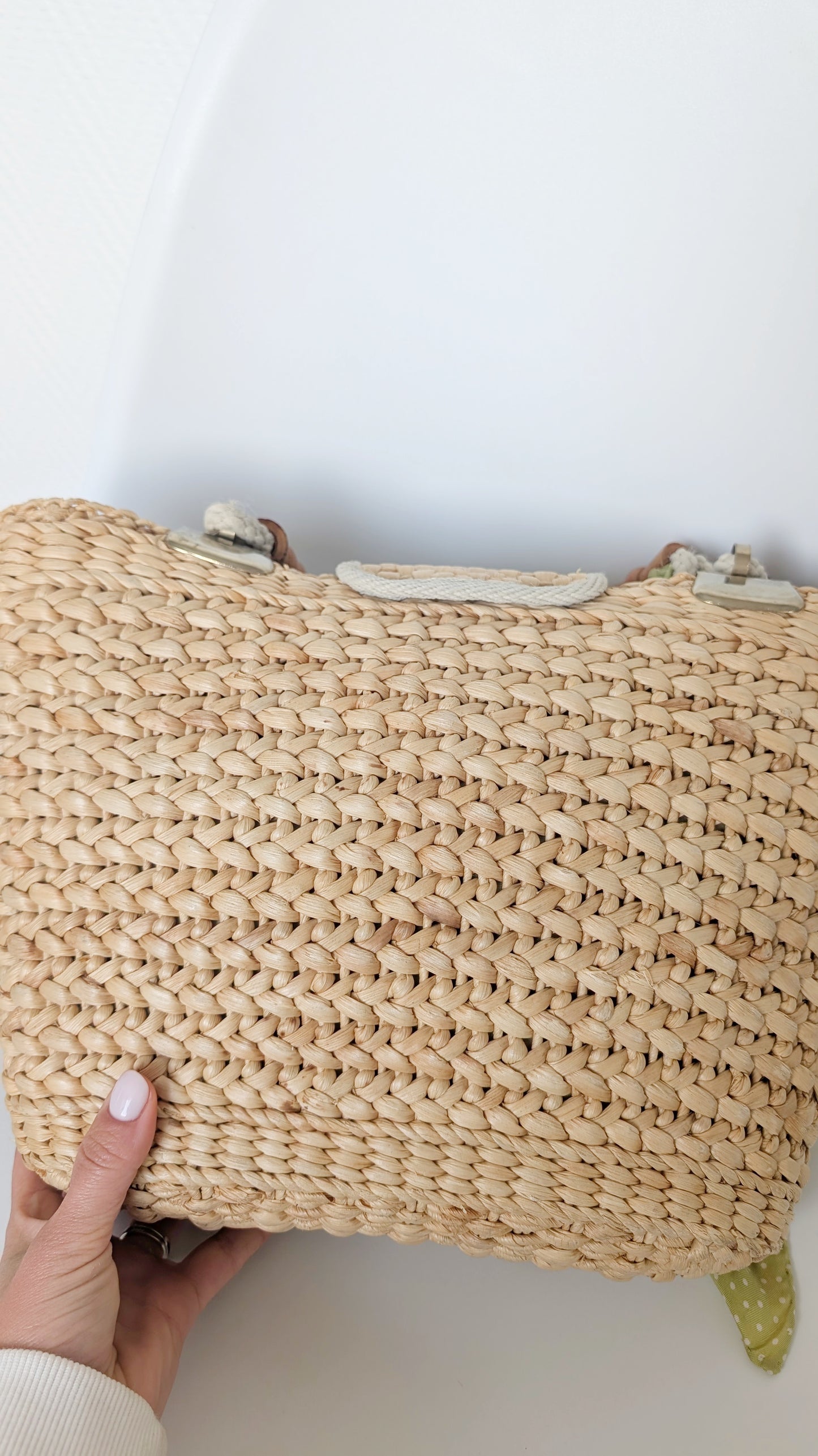 Panier raphia 80s