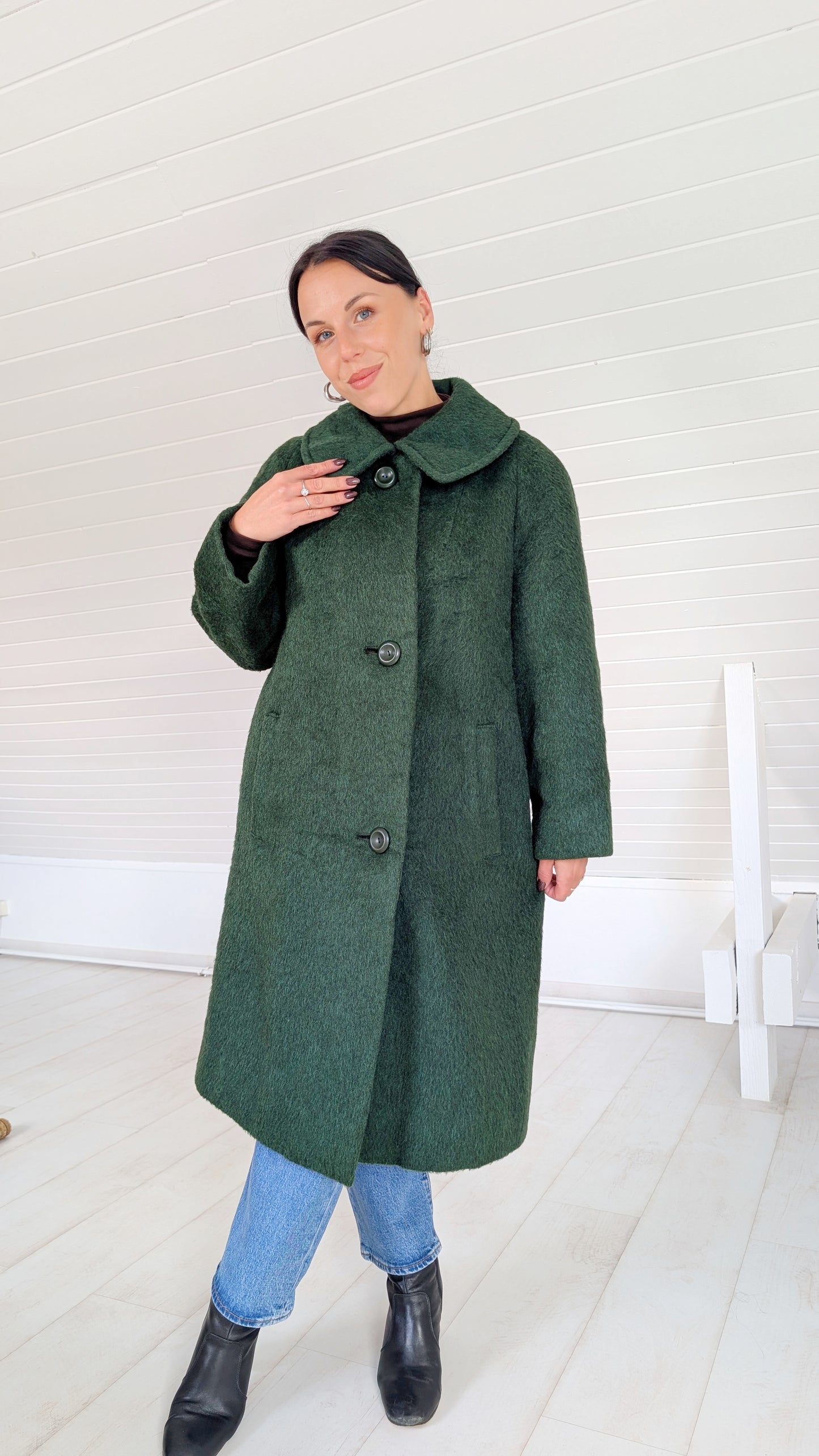 Manteau laine mohair 1960 T38-40