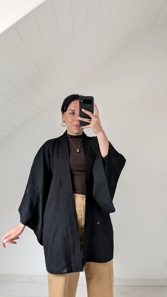 Kimono court soie