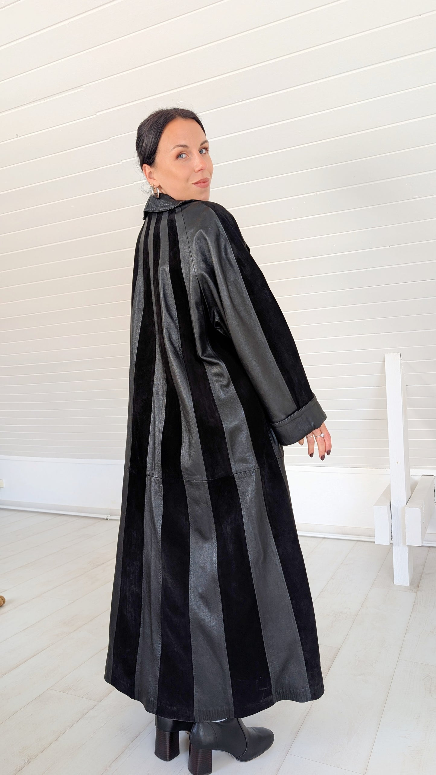 Manteau en cuir long 1980 T42