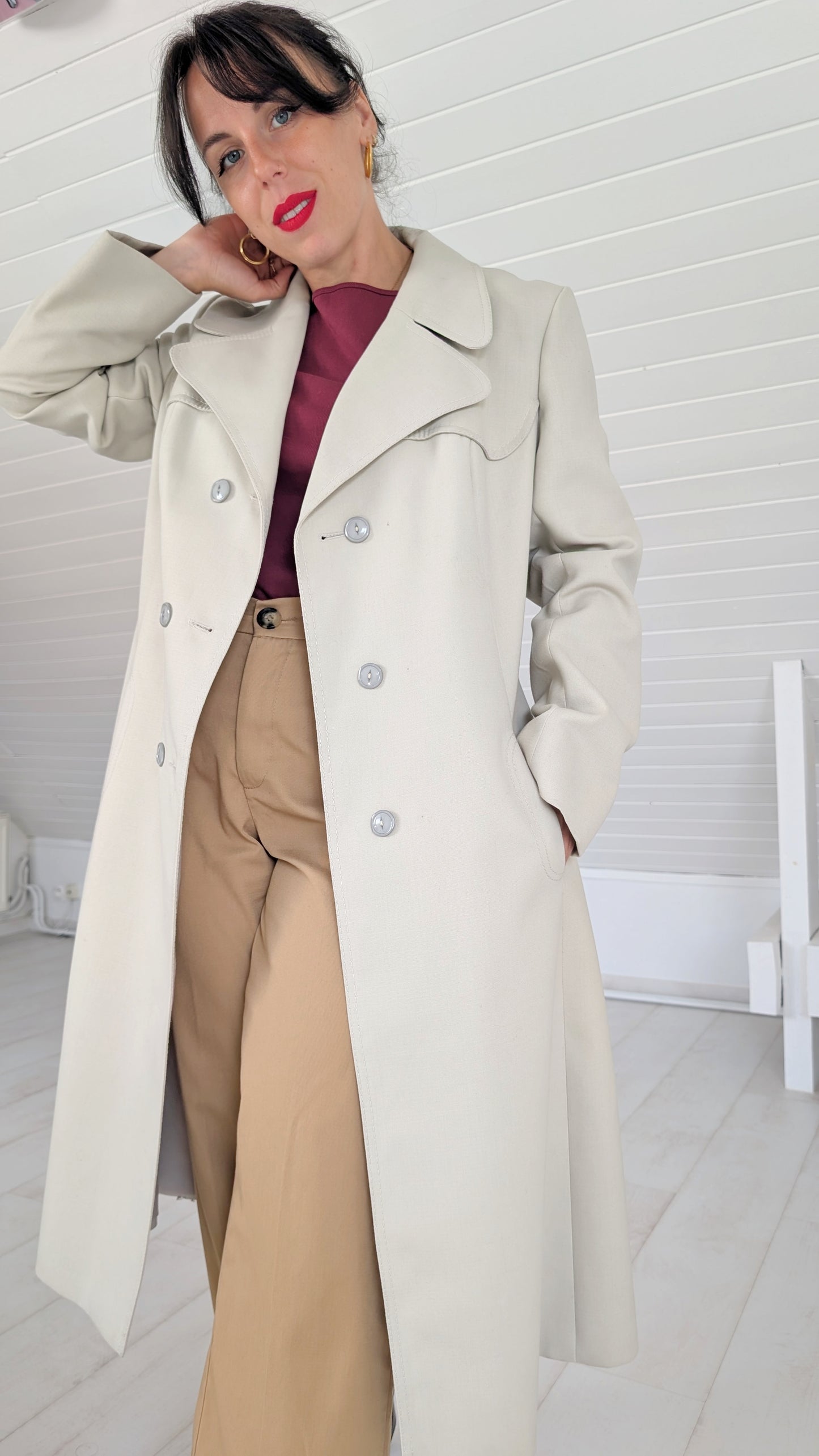 Manteau laine 60s-70s T40