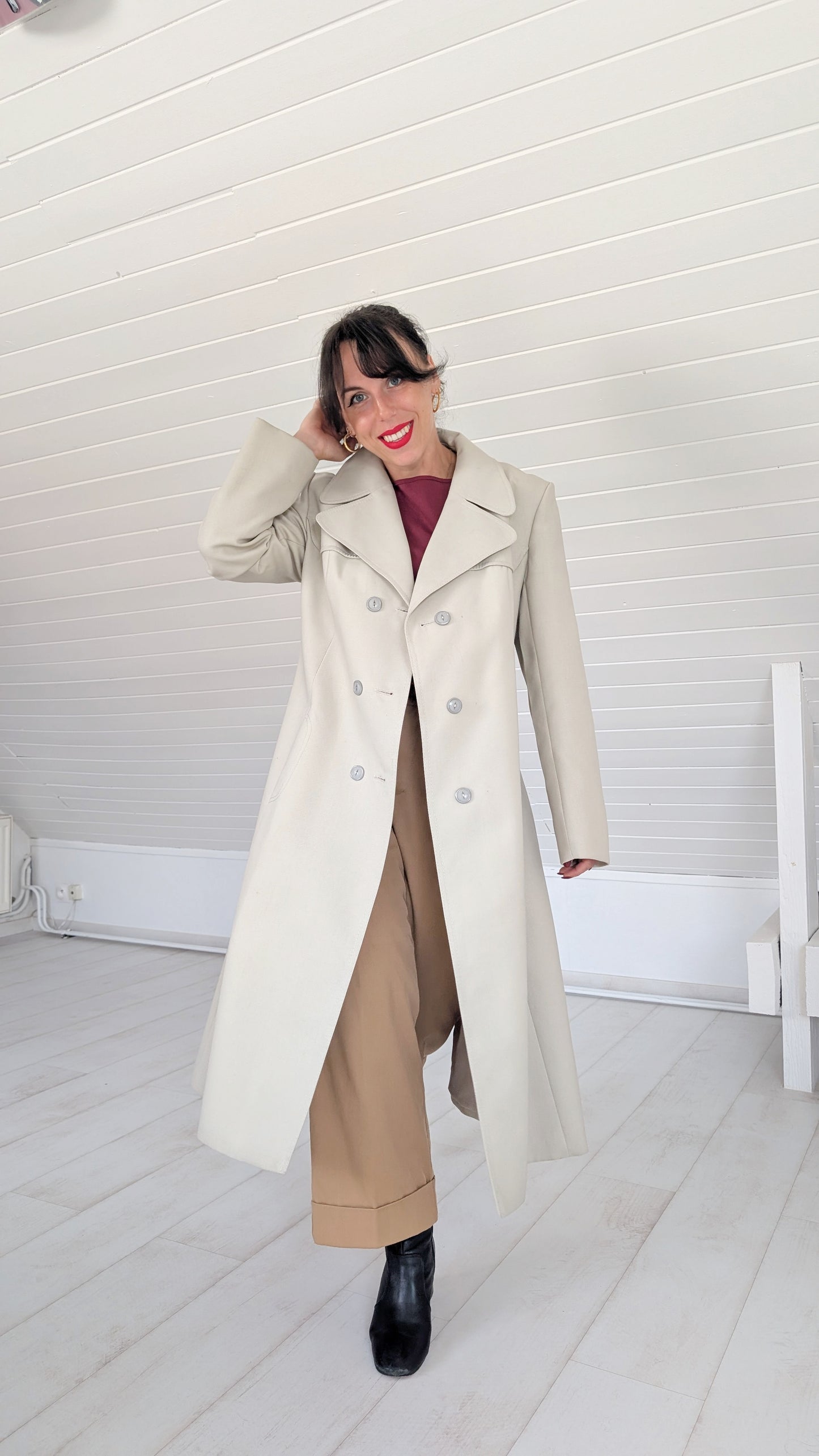 Manteau laine 60s-70s T40