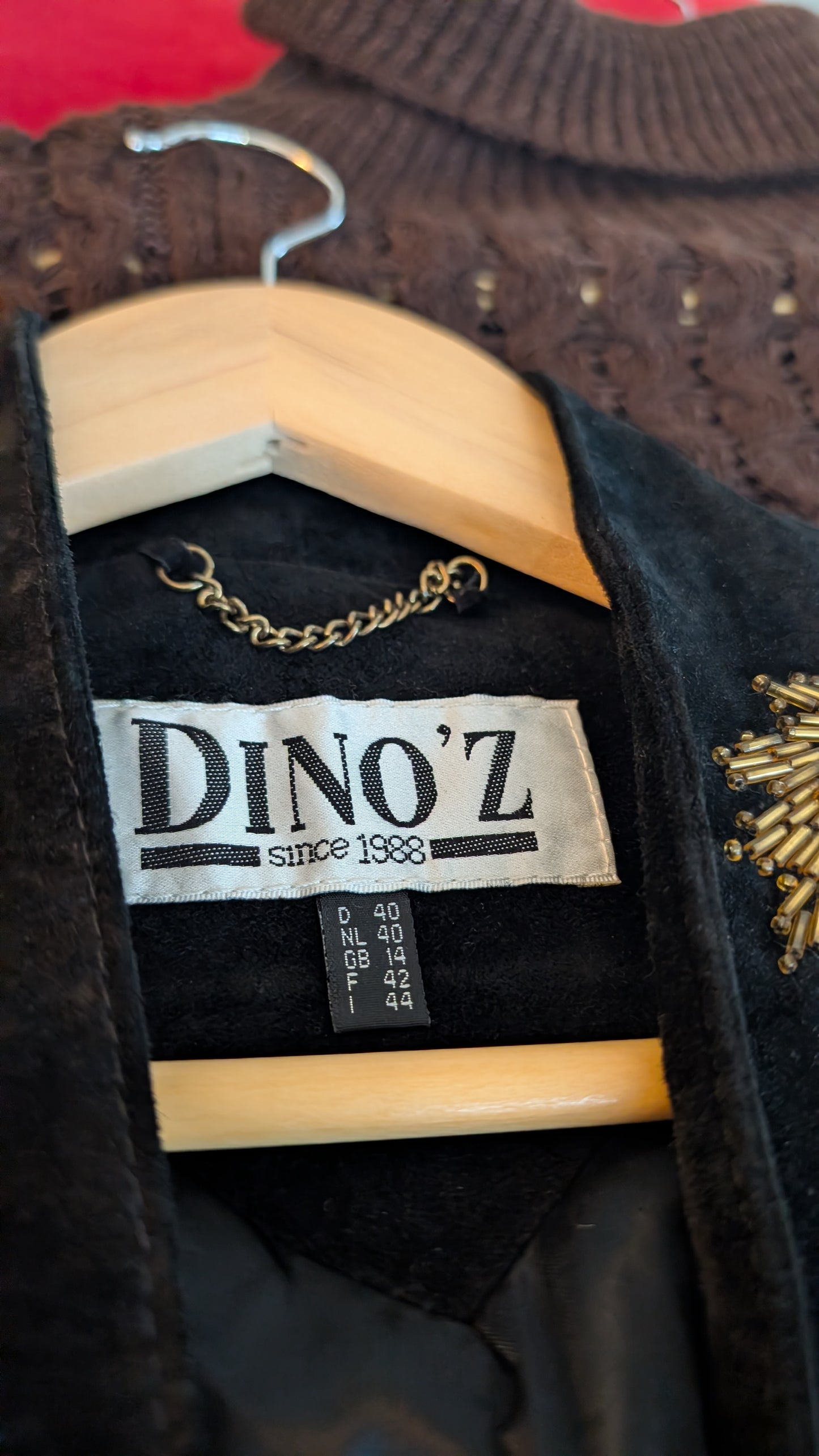 Veste daim 80s T38-40