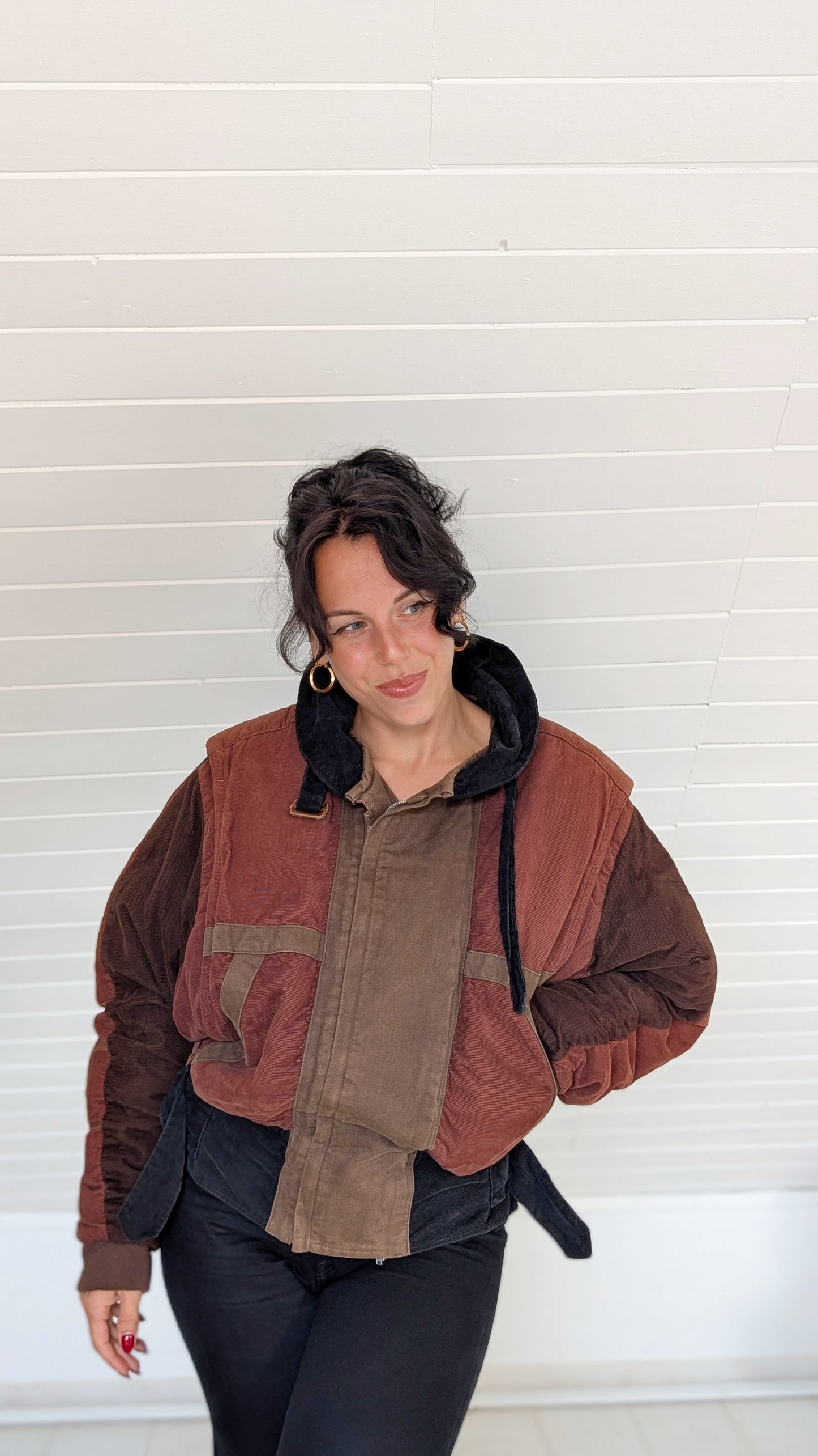 Veste bombers 80s velours de coton T42