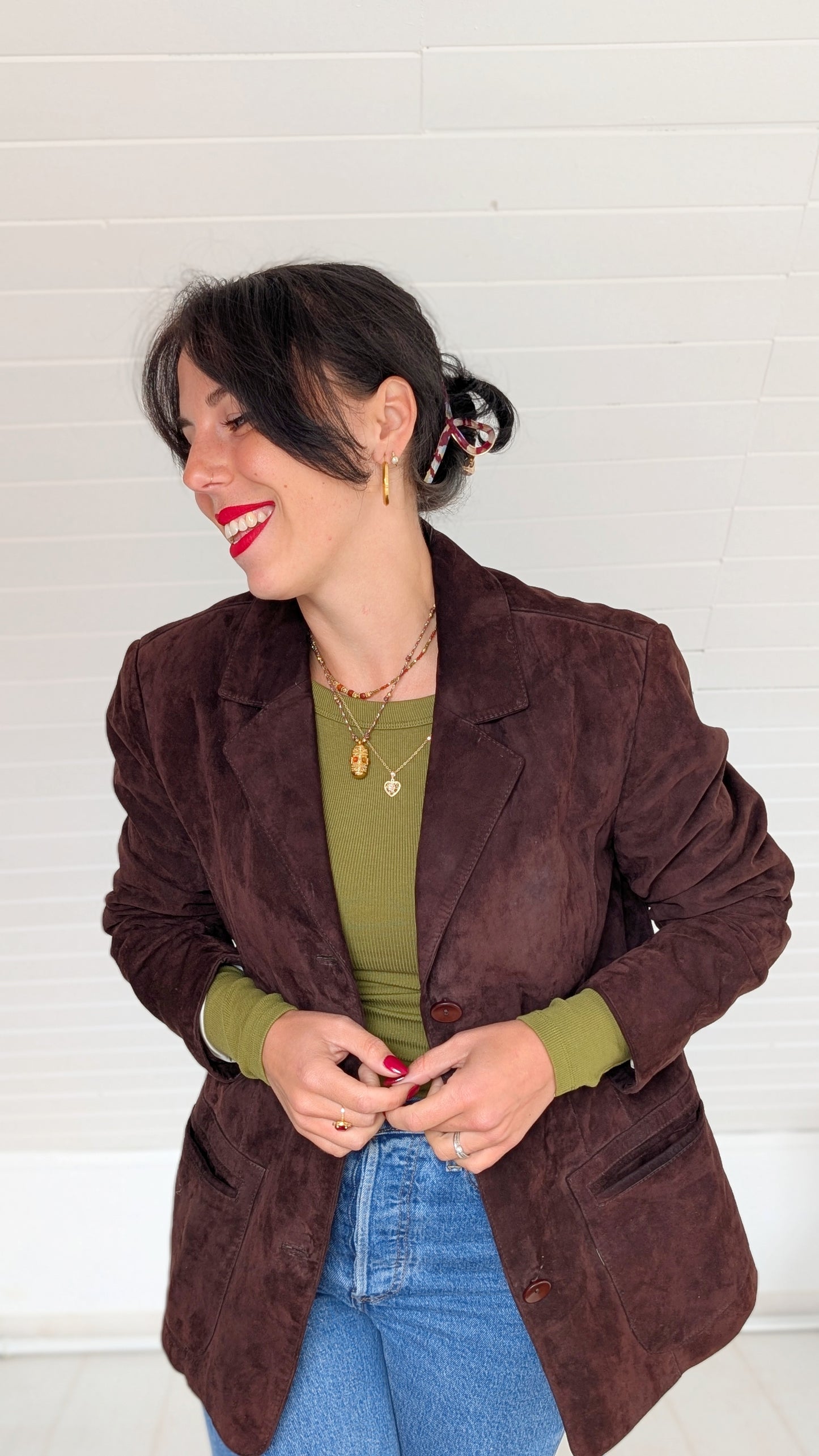 Blazer daim (cuir) T36-38