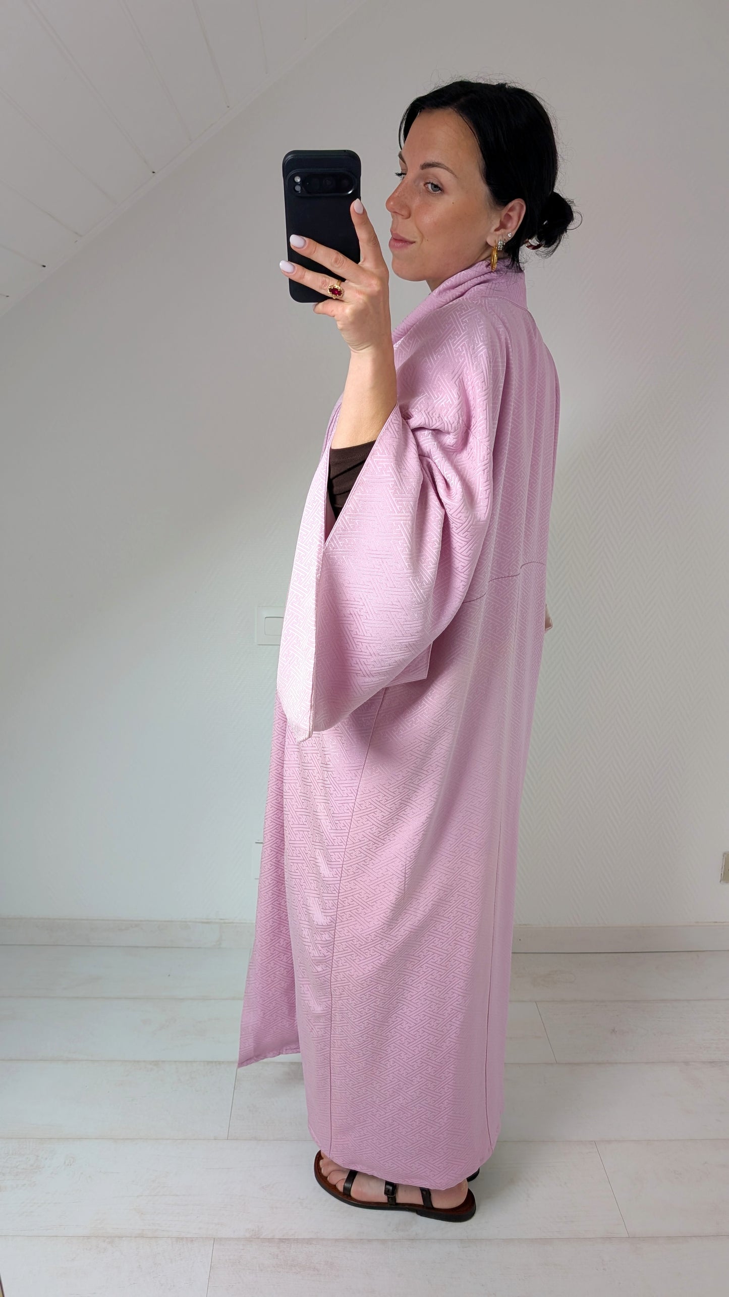 Kimono ancien soie violet