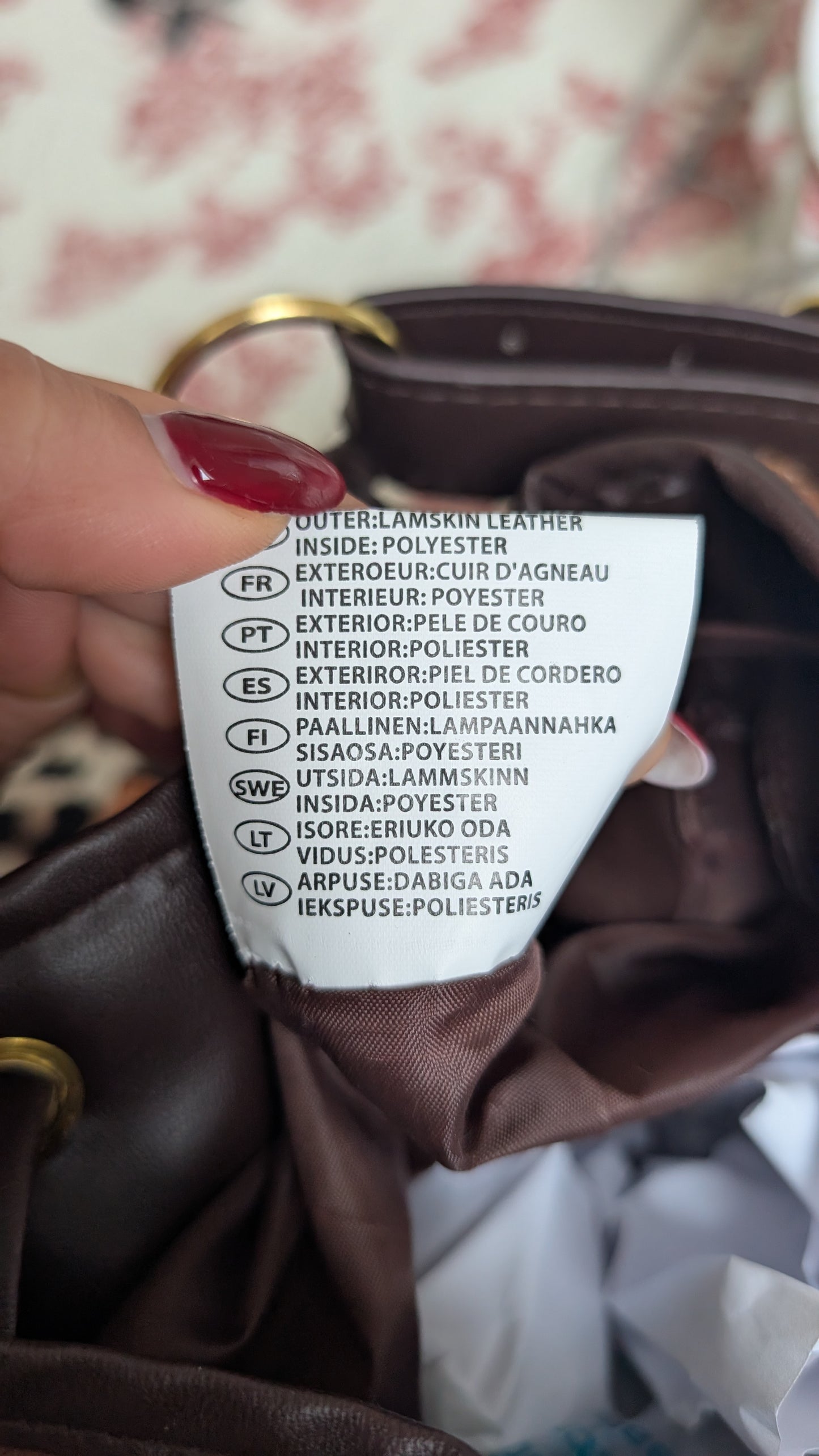 Sac seau cuir agneau