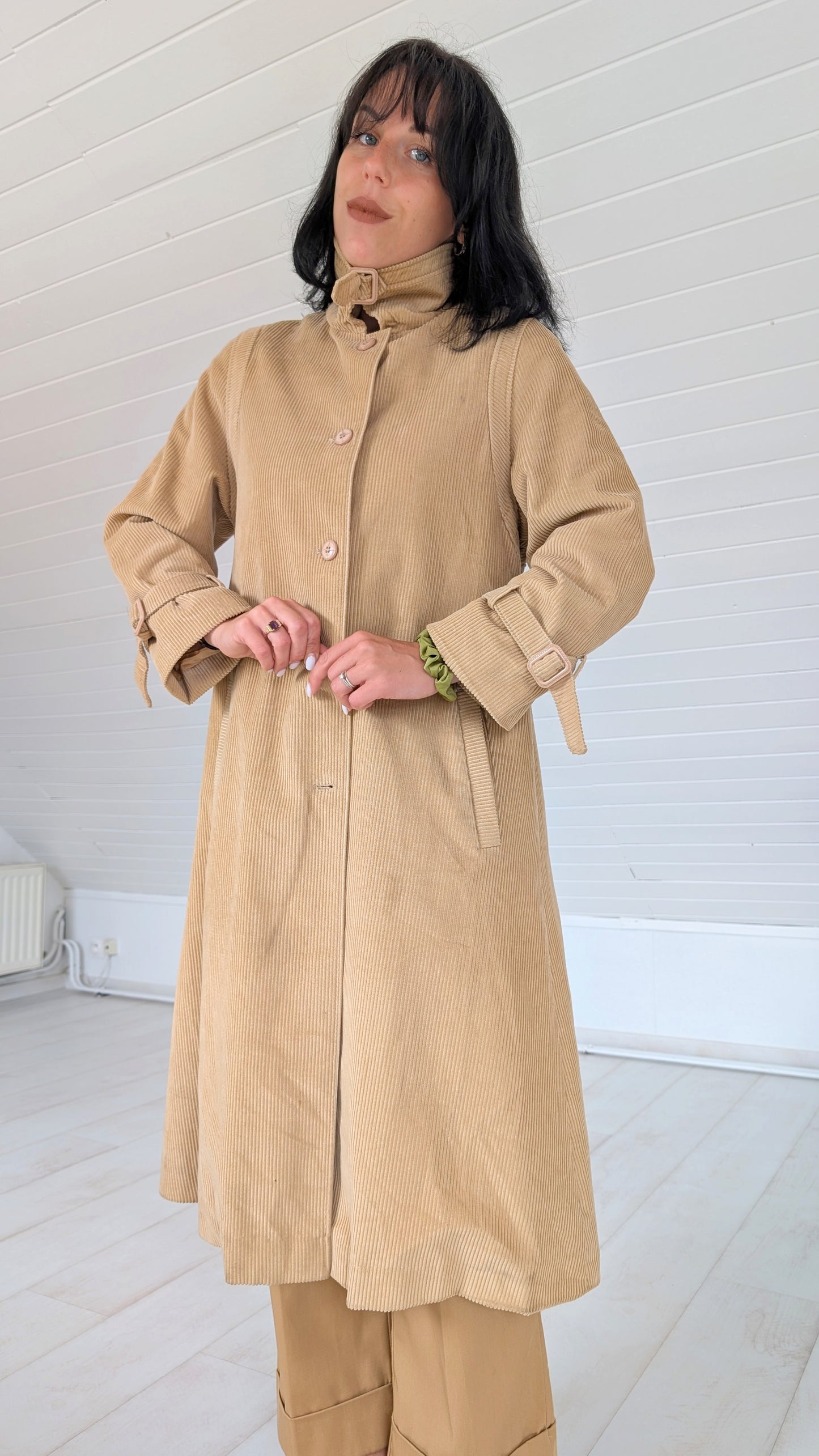 Trench velours de coton 70s T36-38