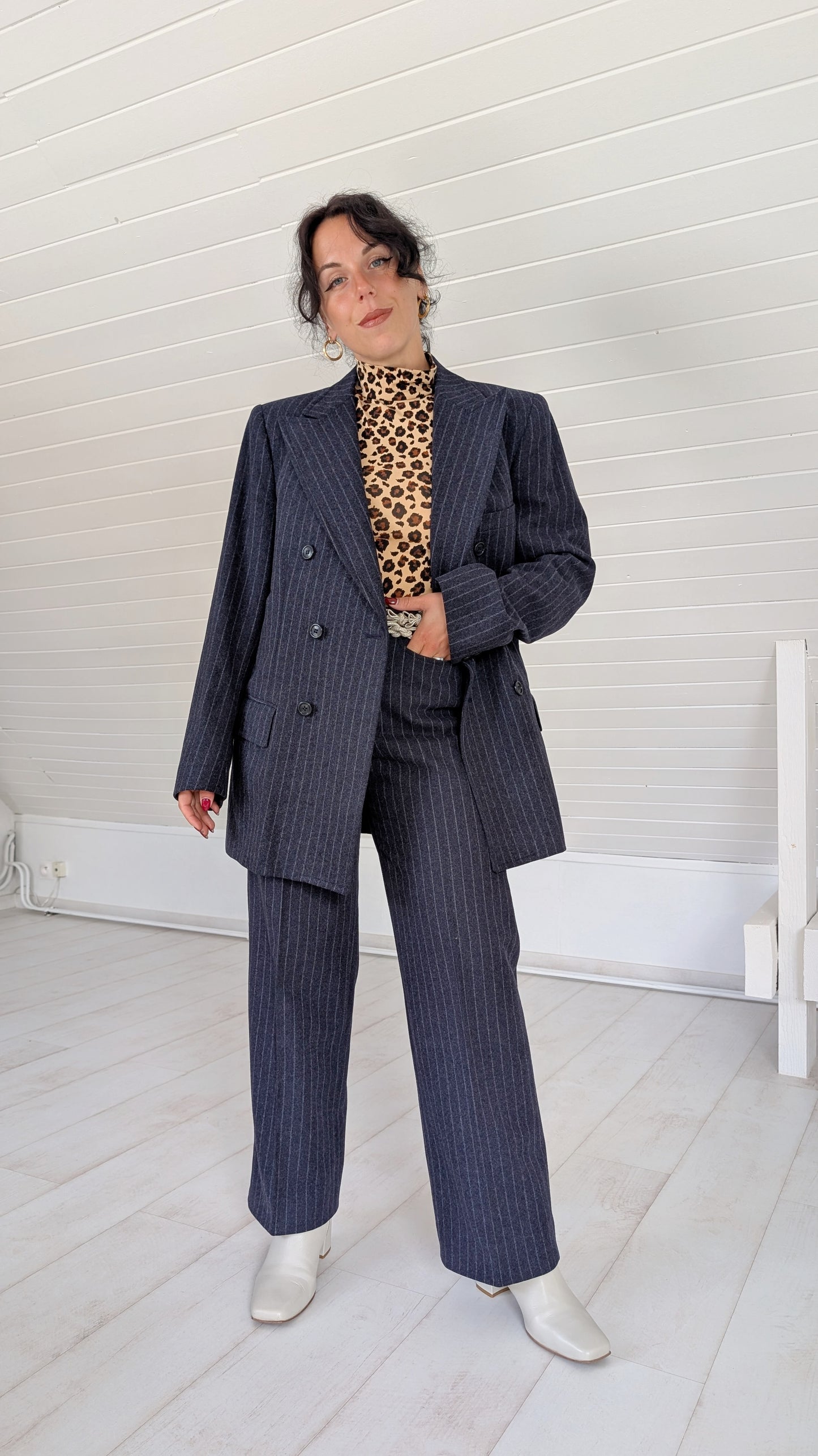 Tailleur pure laine 70s Burton T38