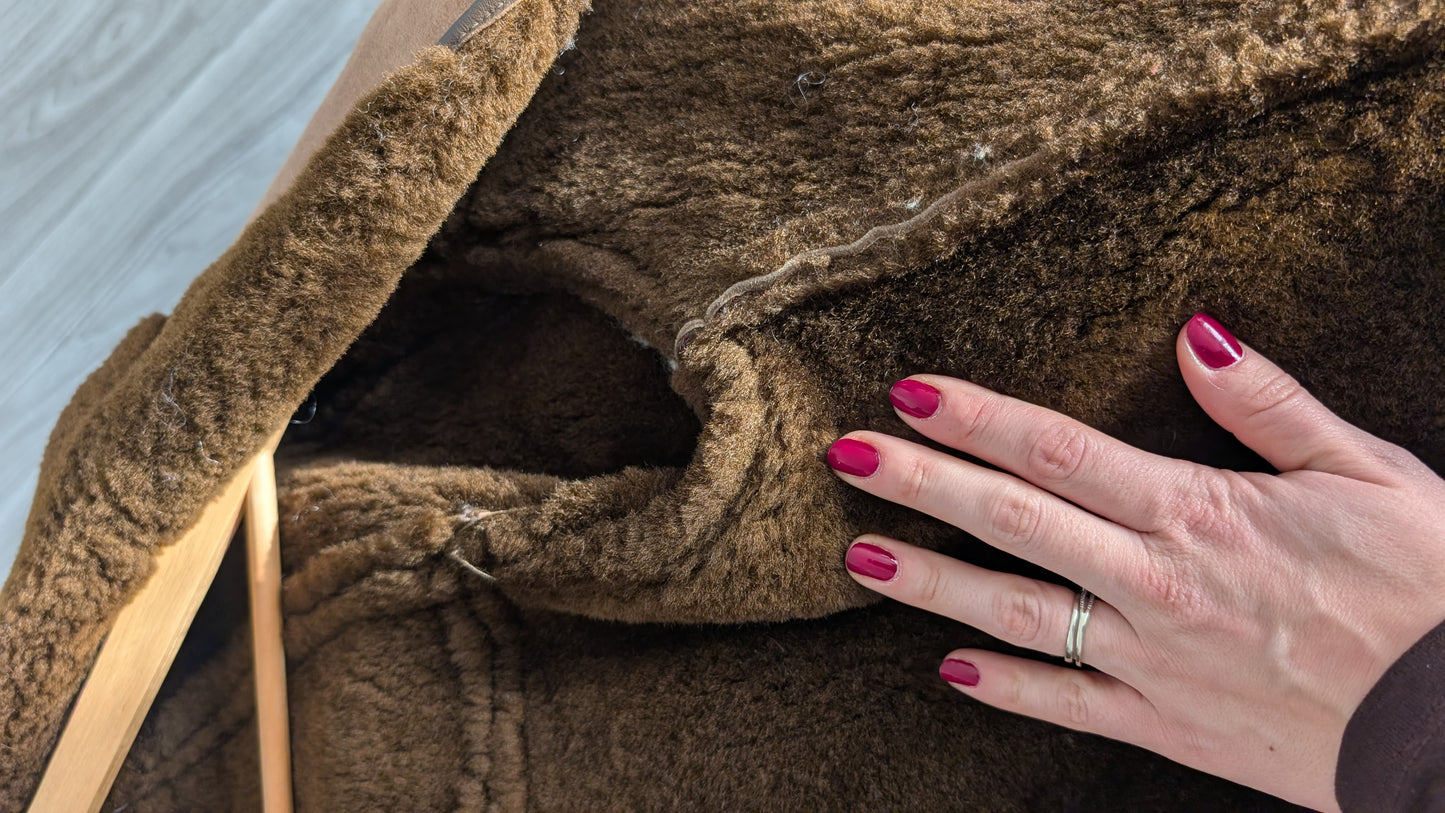 Manteau peau lainée 70s T38