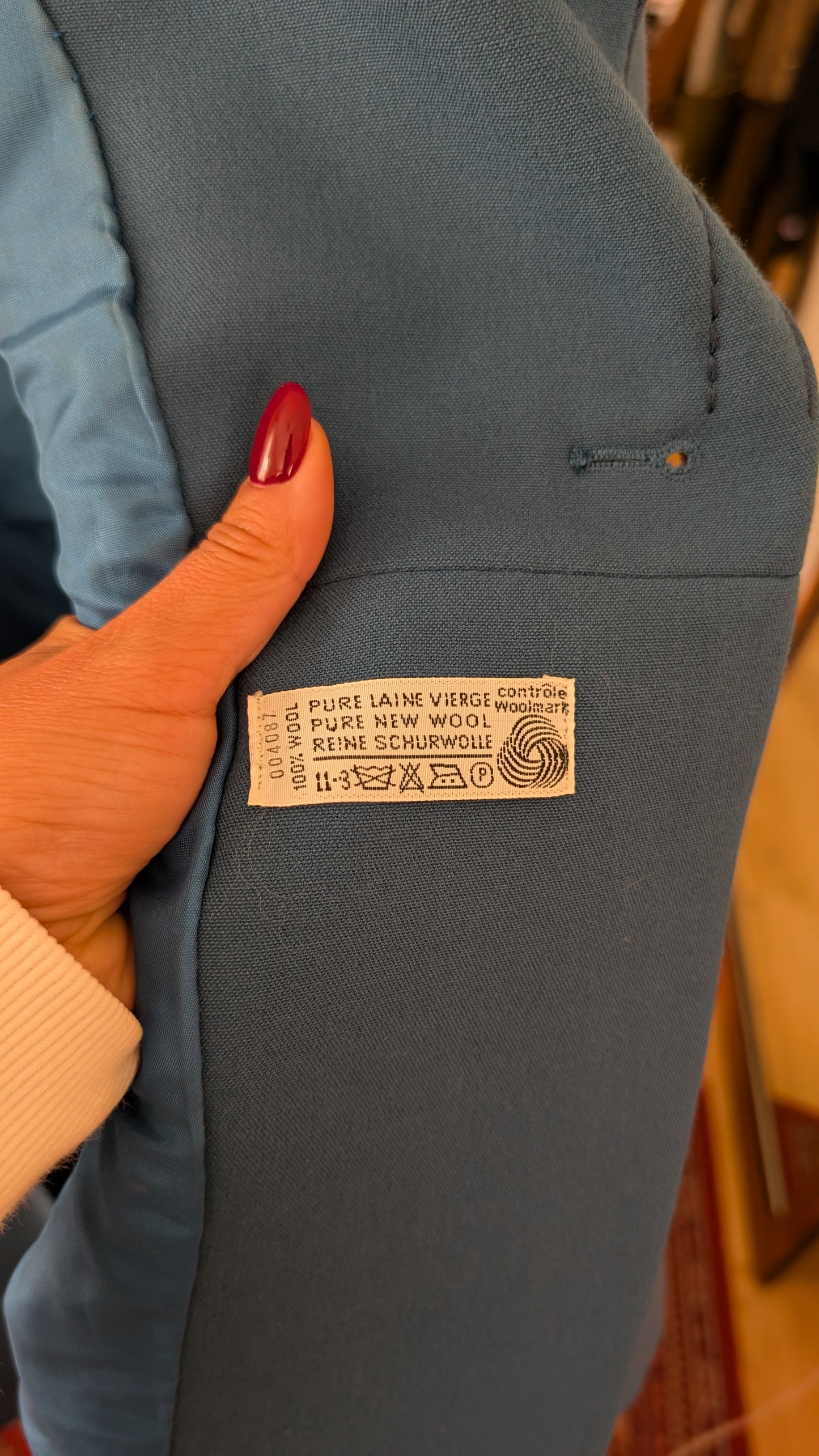 Manteau laine 60s rare T38